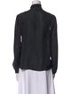 FRAME Silk Tie Neck Button-Up Top