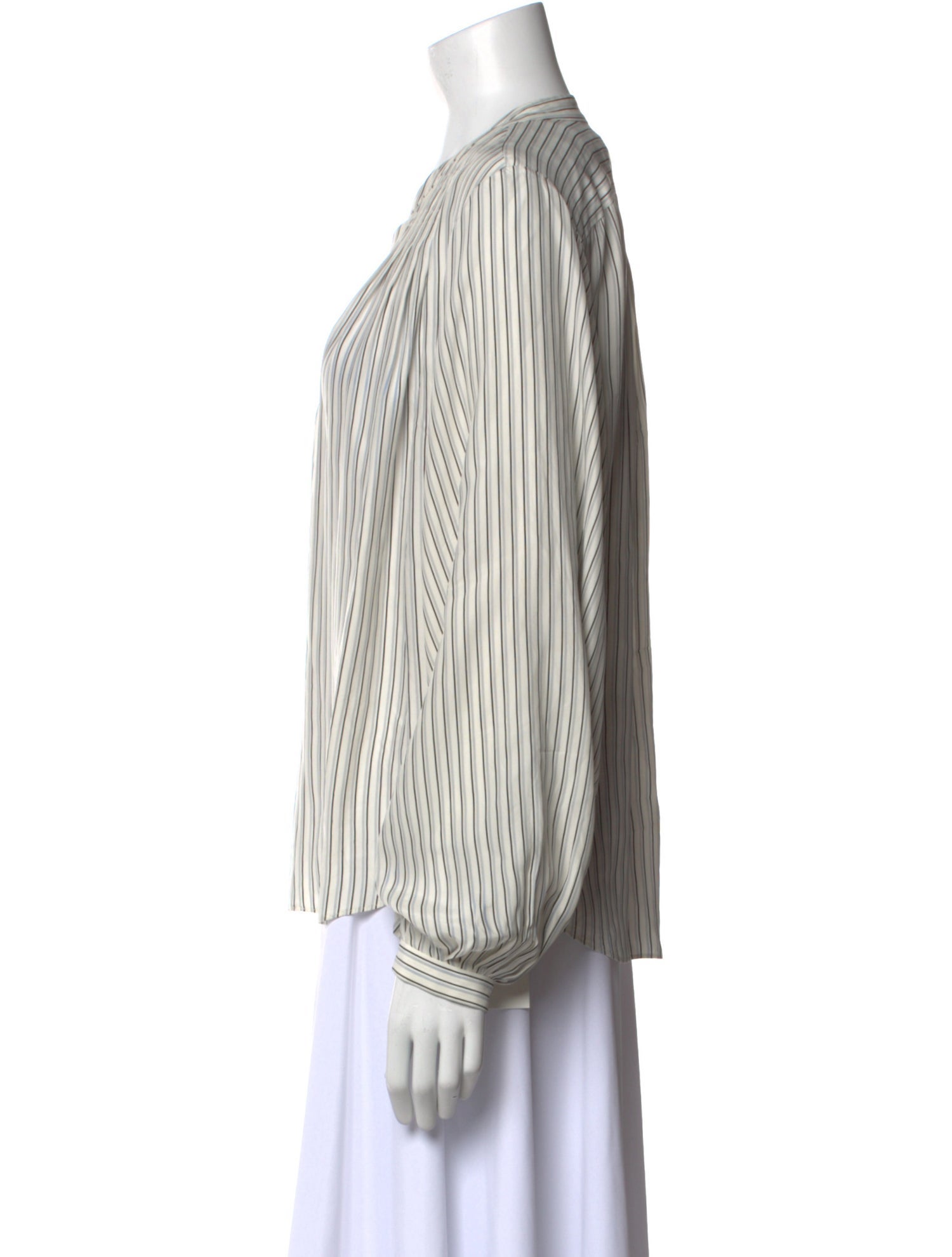 FRAME Silk Striped Blouse