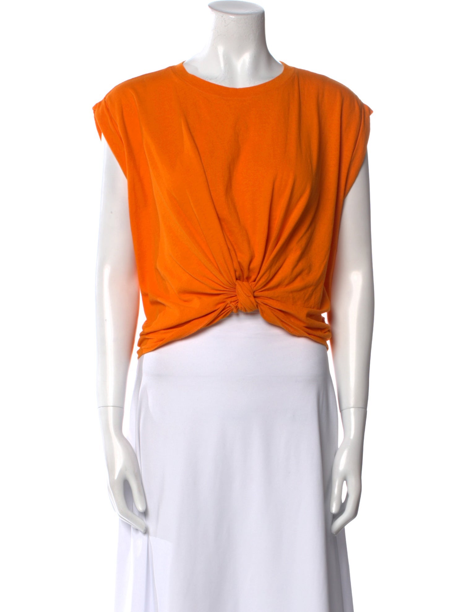 FRAME Crew Neck Short Sleeve Crop Top