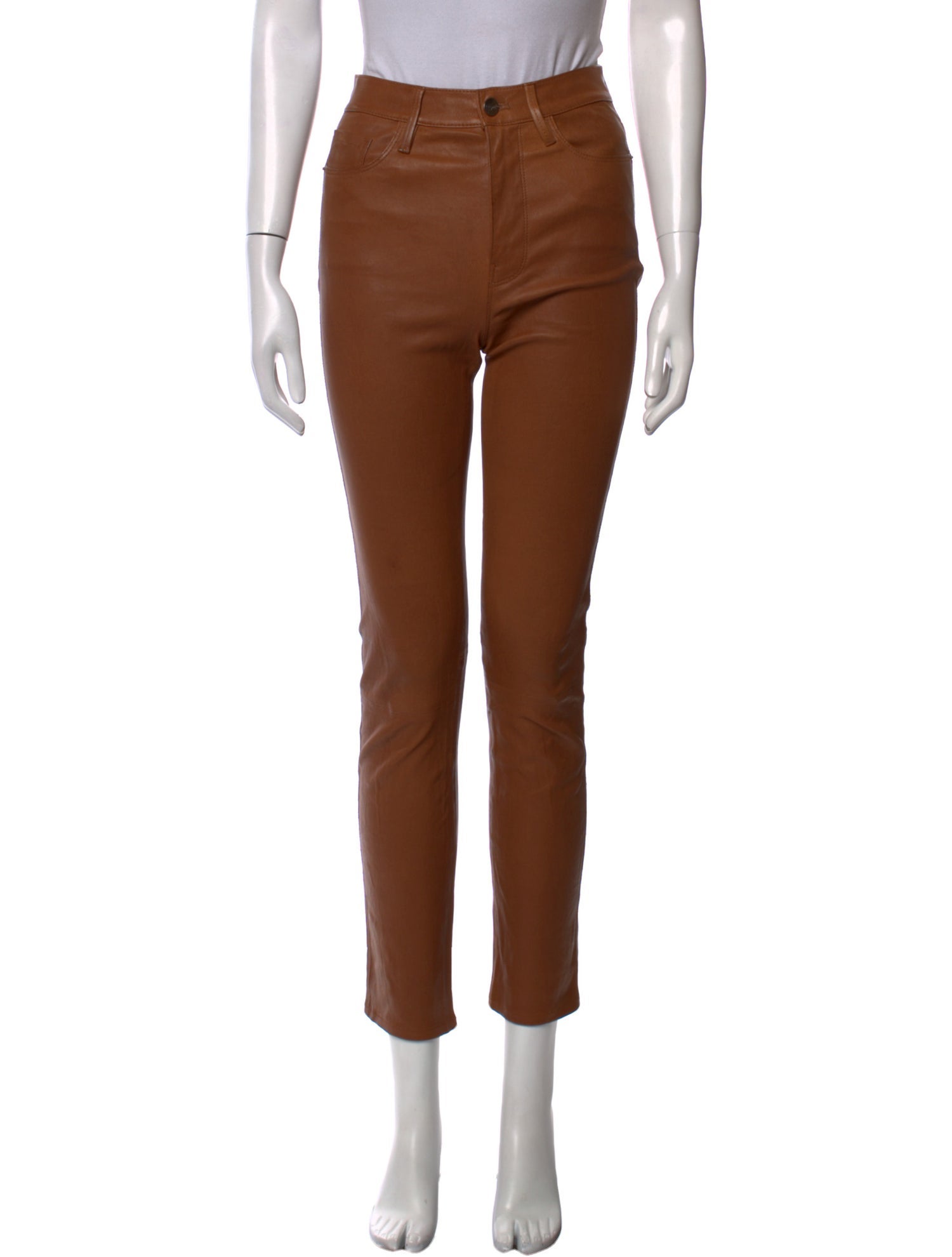 FRAME Lamb Leather Straight Leg Pants