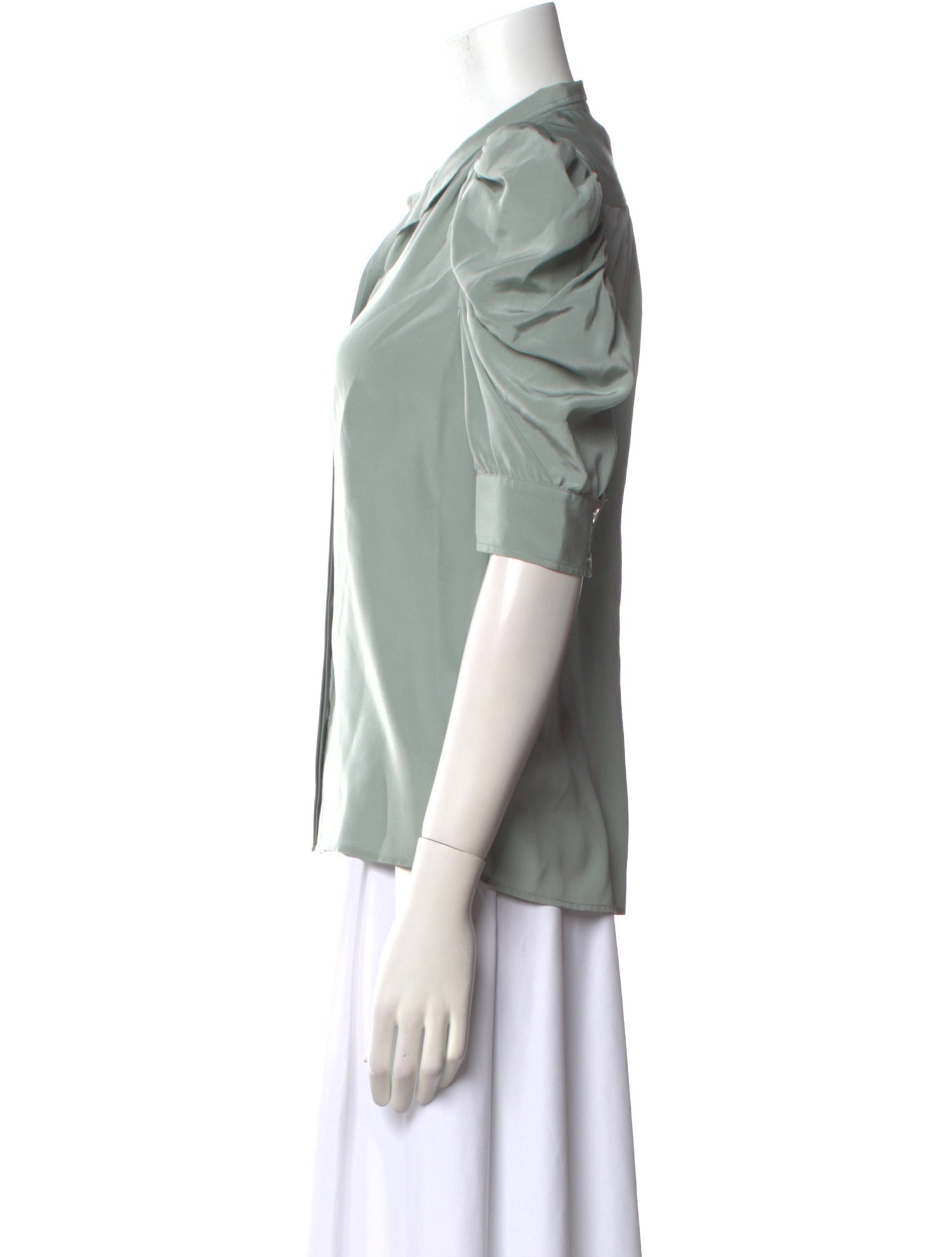 FRAME Silk Three-Quarter Sleeve Polo