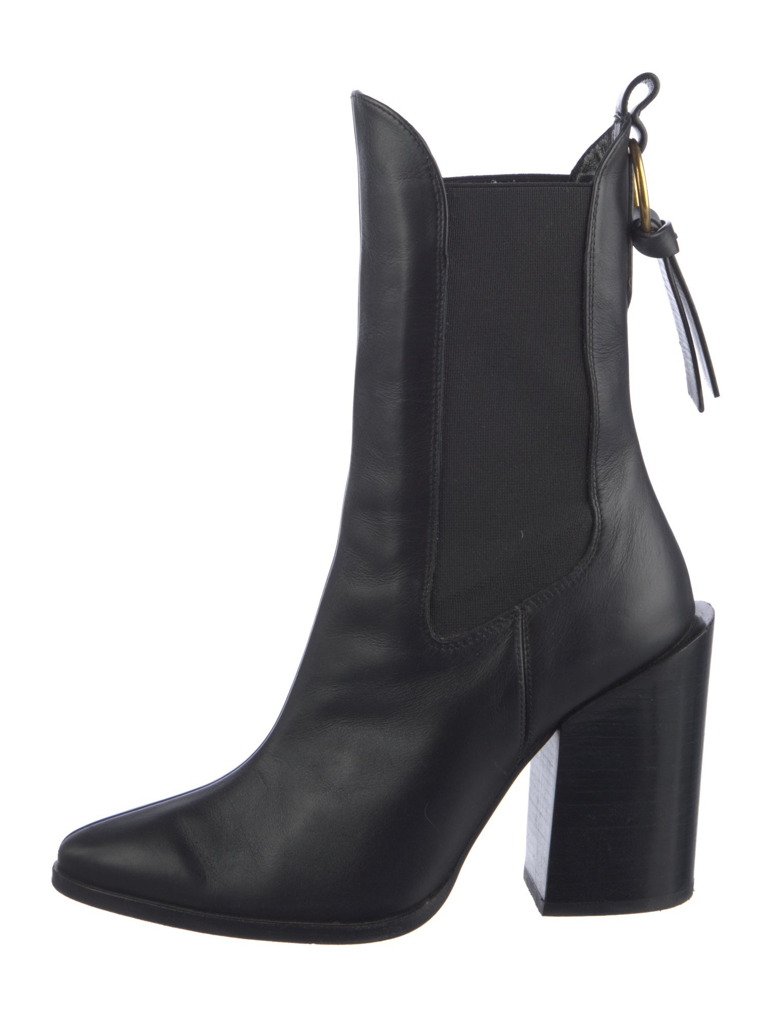 FRAME Leather Tassel Accents Chelsea Boots