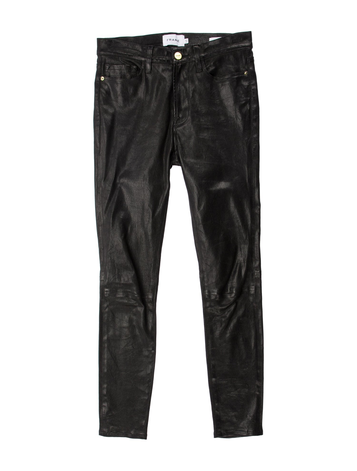 FRAME Lamb Leather Skinny Leg Pants