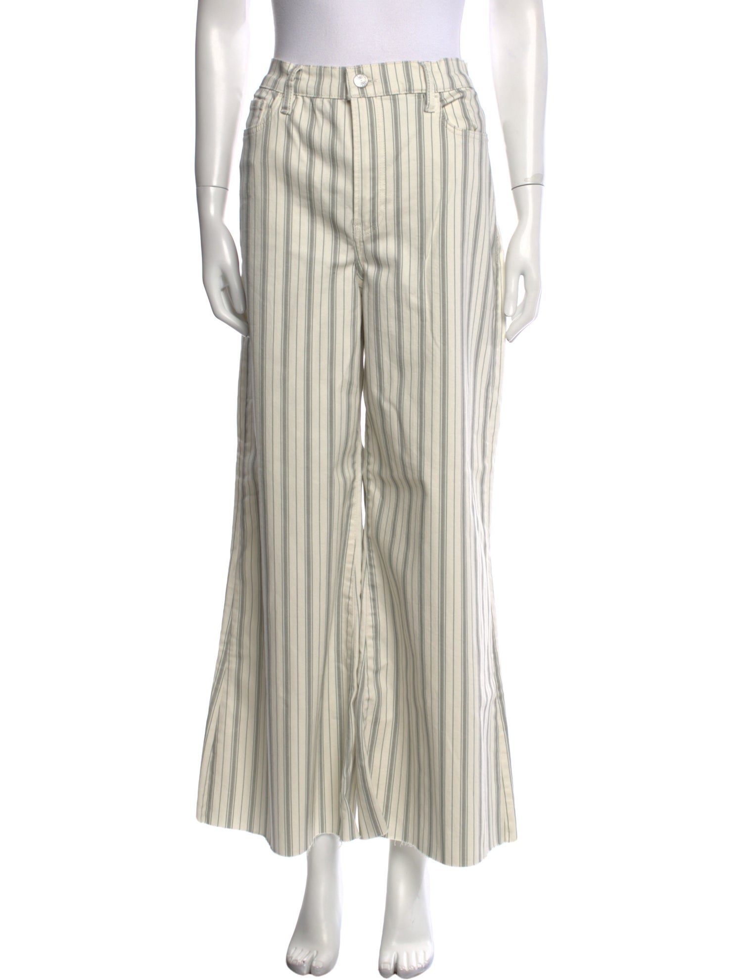 FRAME Striped Wide Leg Pants