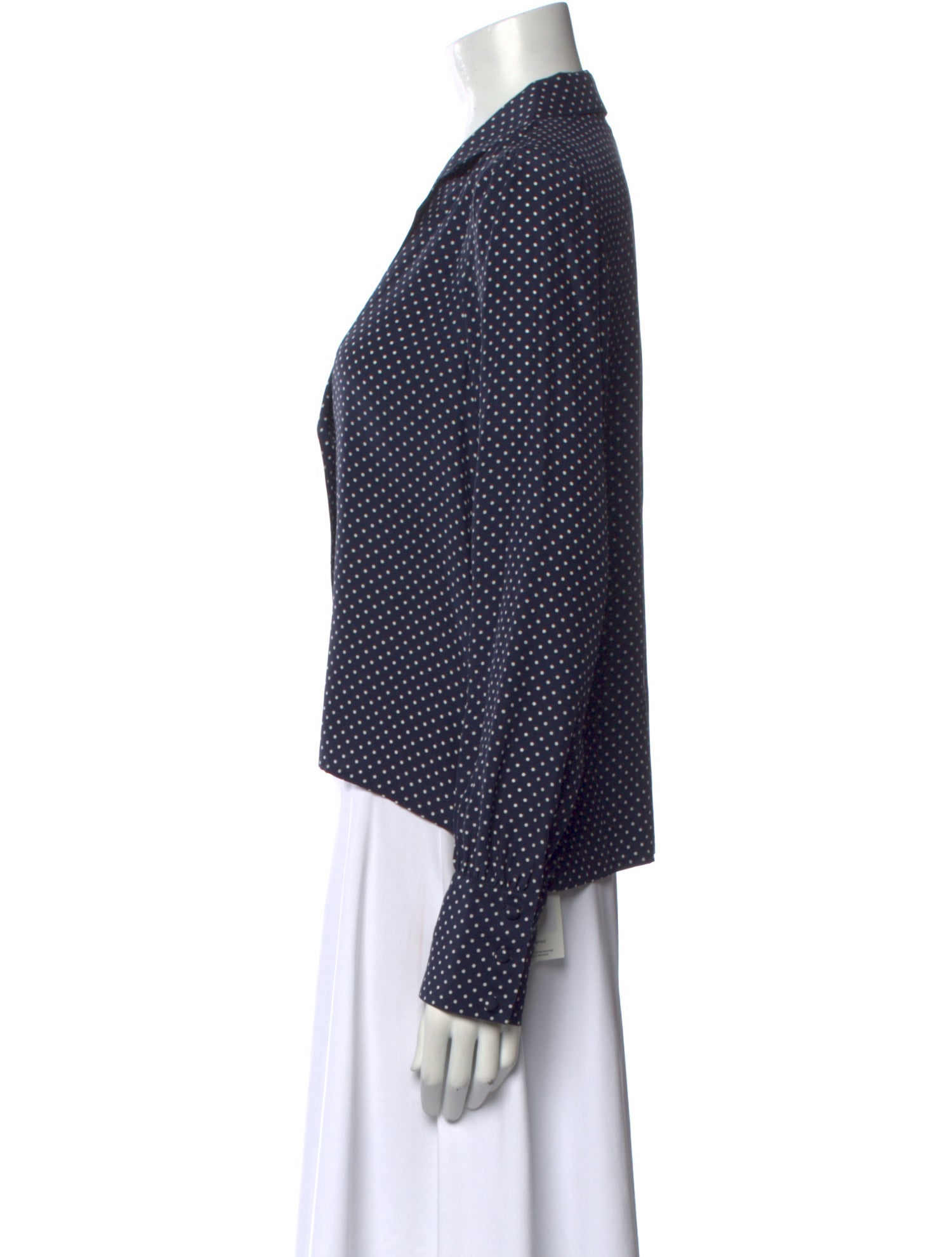 FRAME Silk Polka Dot Print Blouse