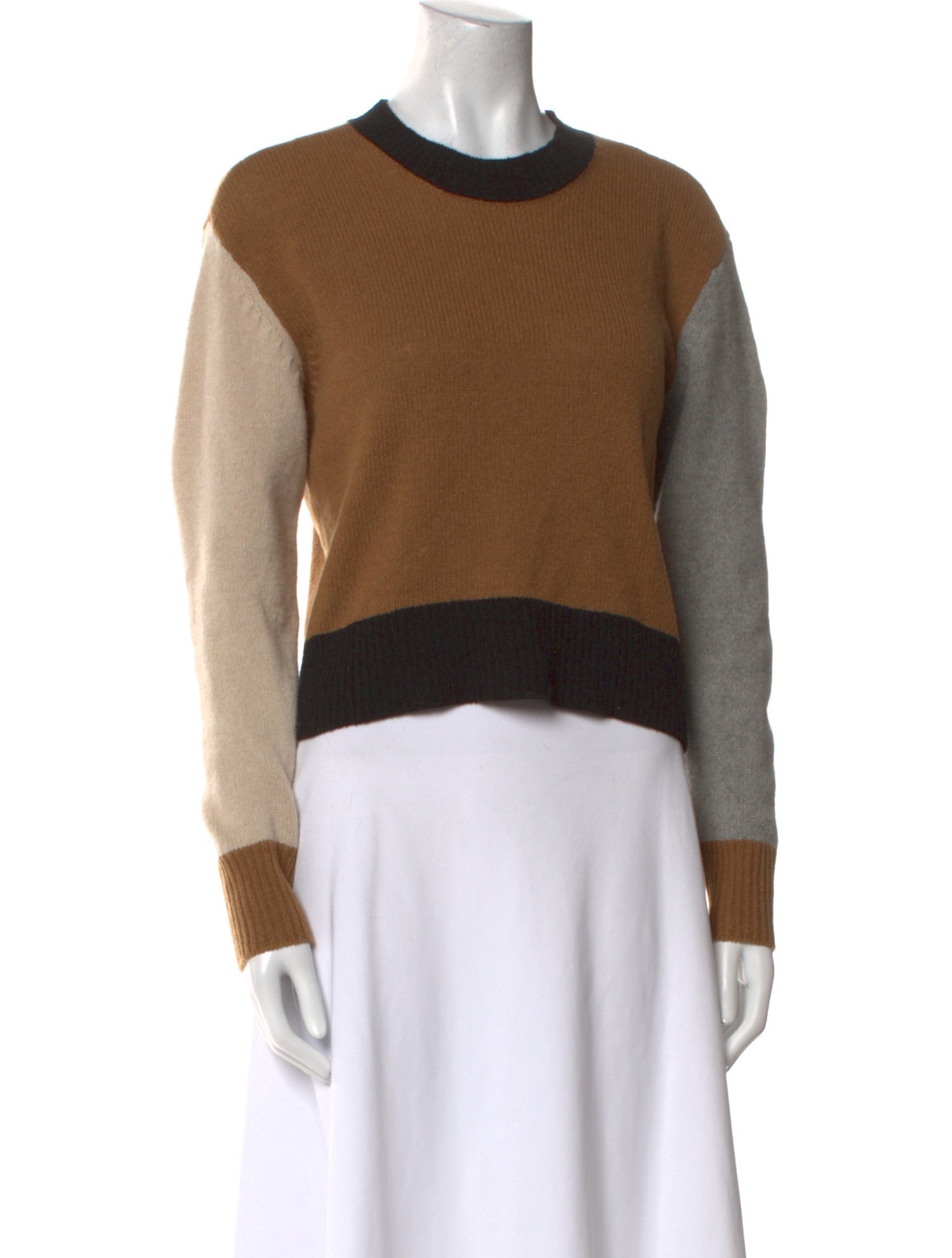 FRAME Cashmere Colorblock Pattern Sweater