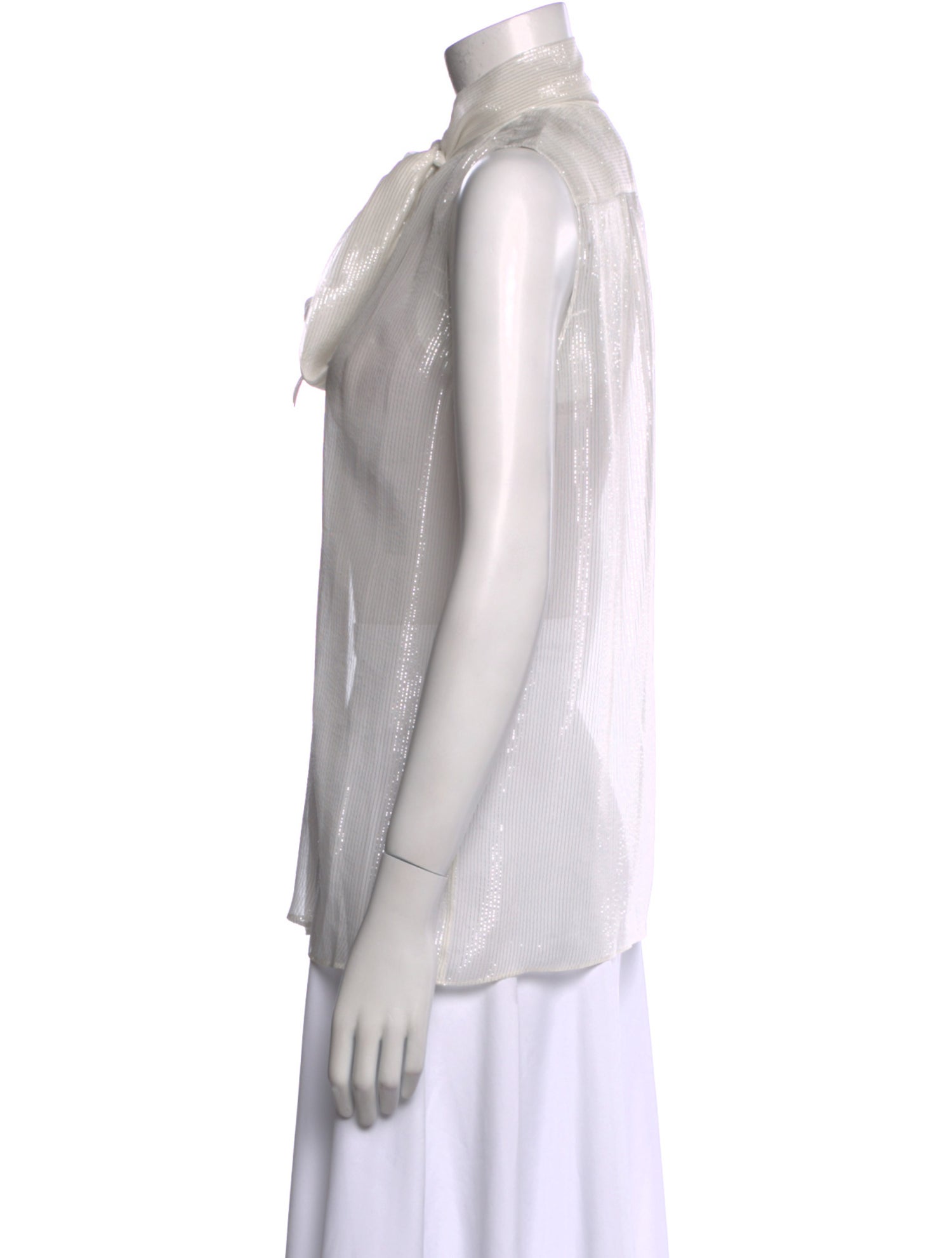 FRAME Cowl Neck Sleeveless Blouse