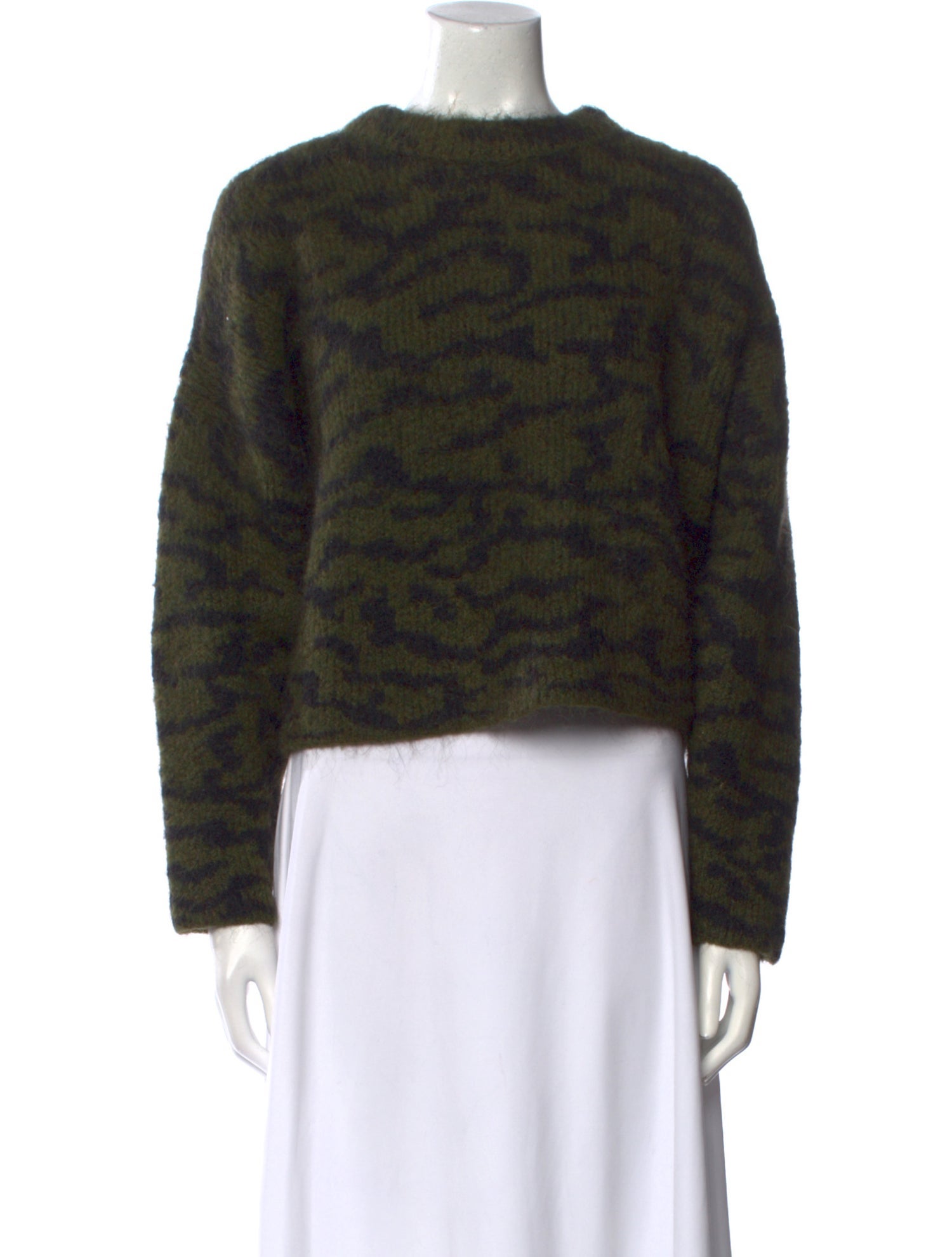 FRAME Printed Crew Neck Sweater