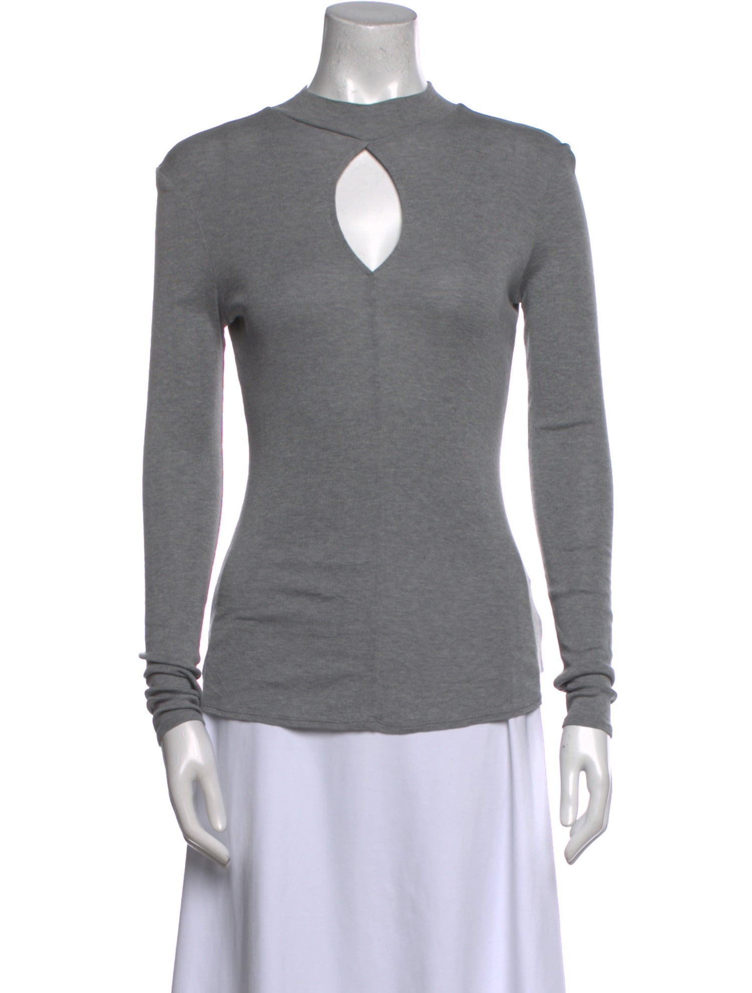 FRAME Silk Mock Neck Top