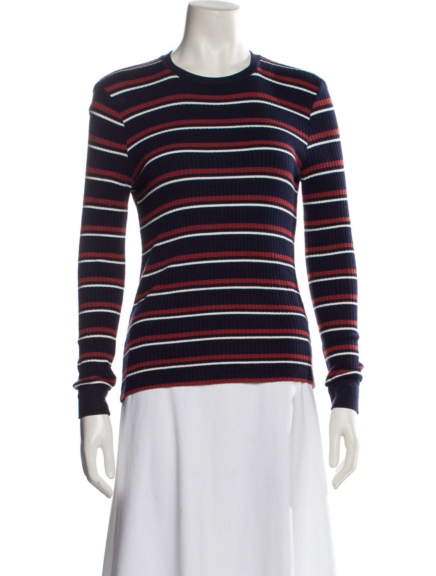FRAME Striped Crew Neck Sweater