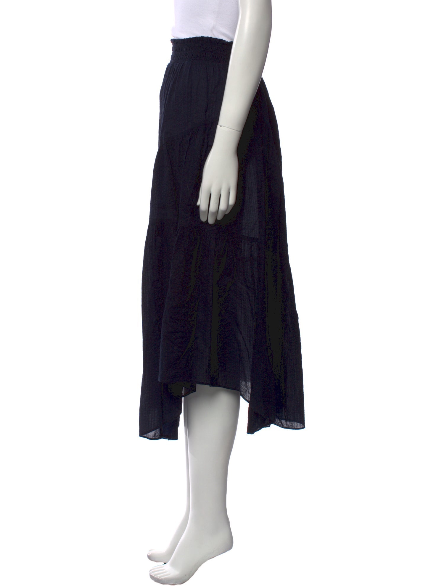 FRAME Ruffle Embellishment Knee-Length Skirt