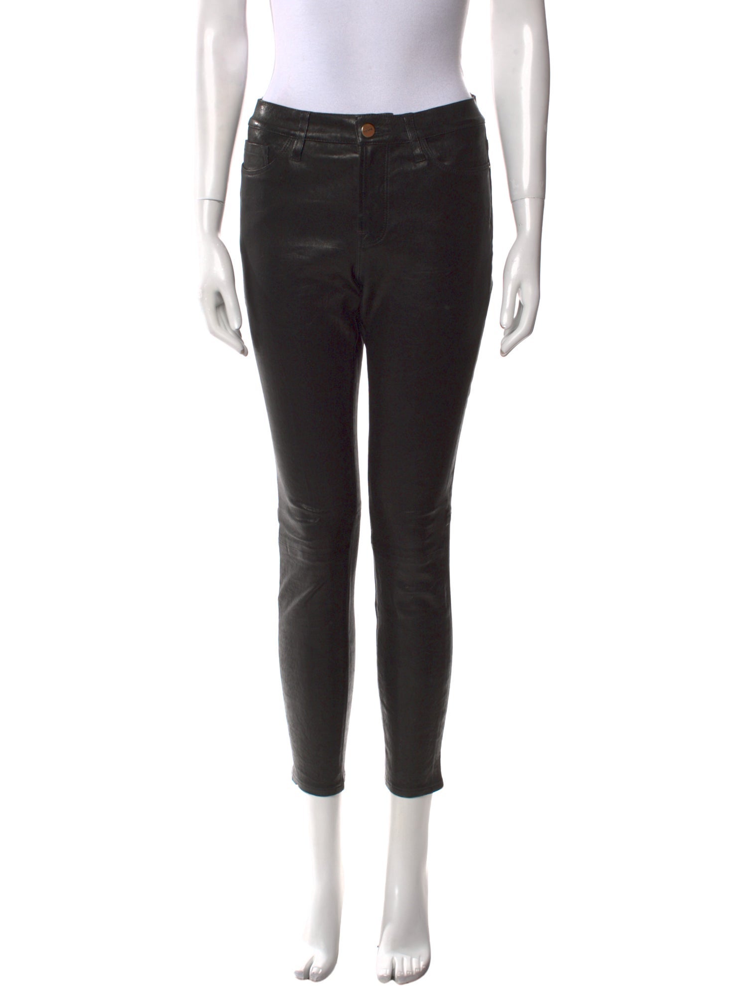 FRAME Leather Skinny Leg Pants