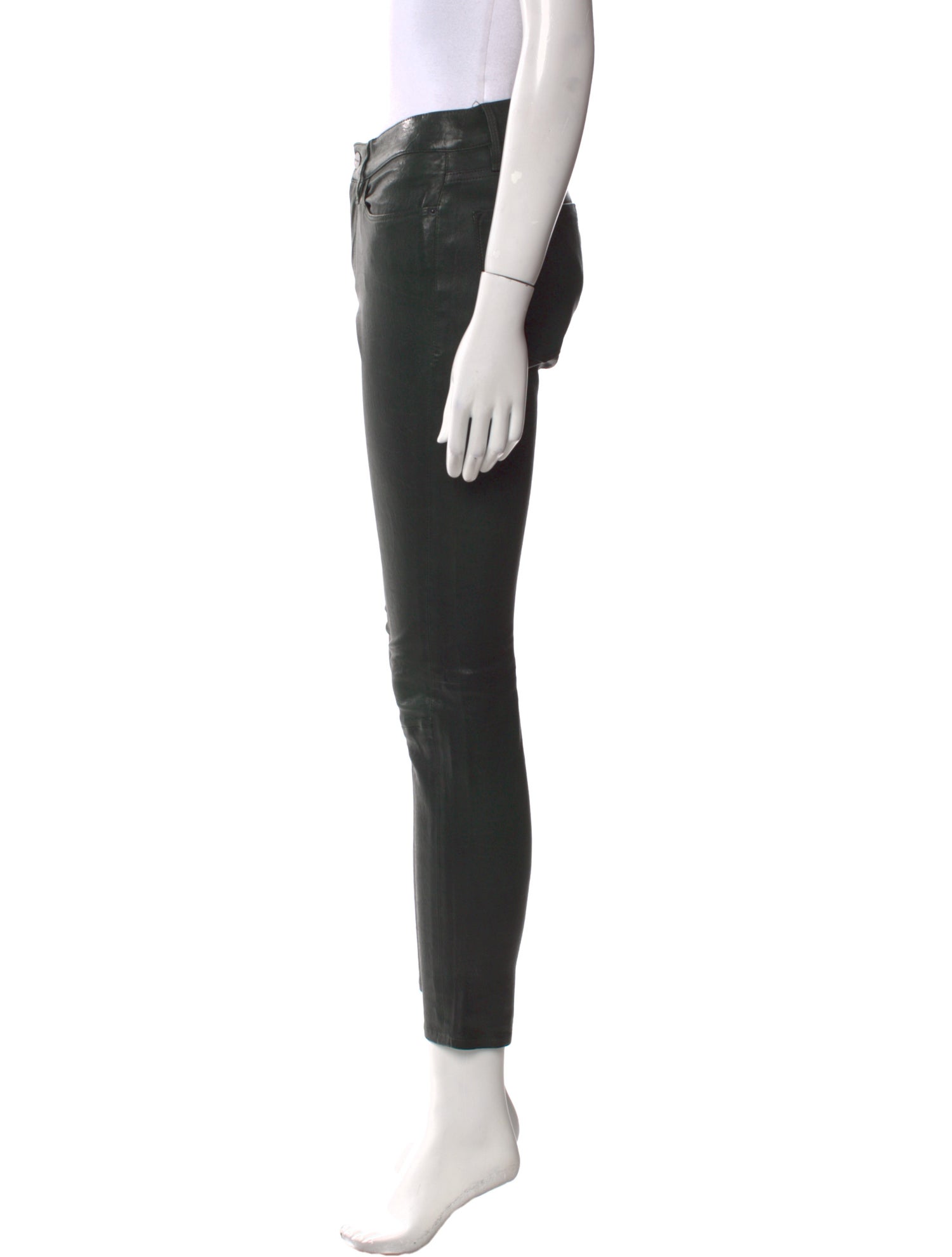 FRAME Leather Skinny Leg Pants