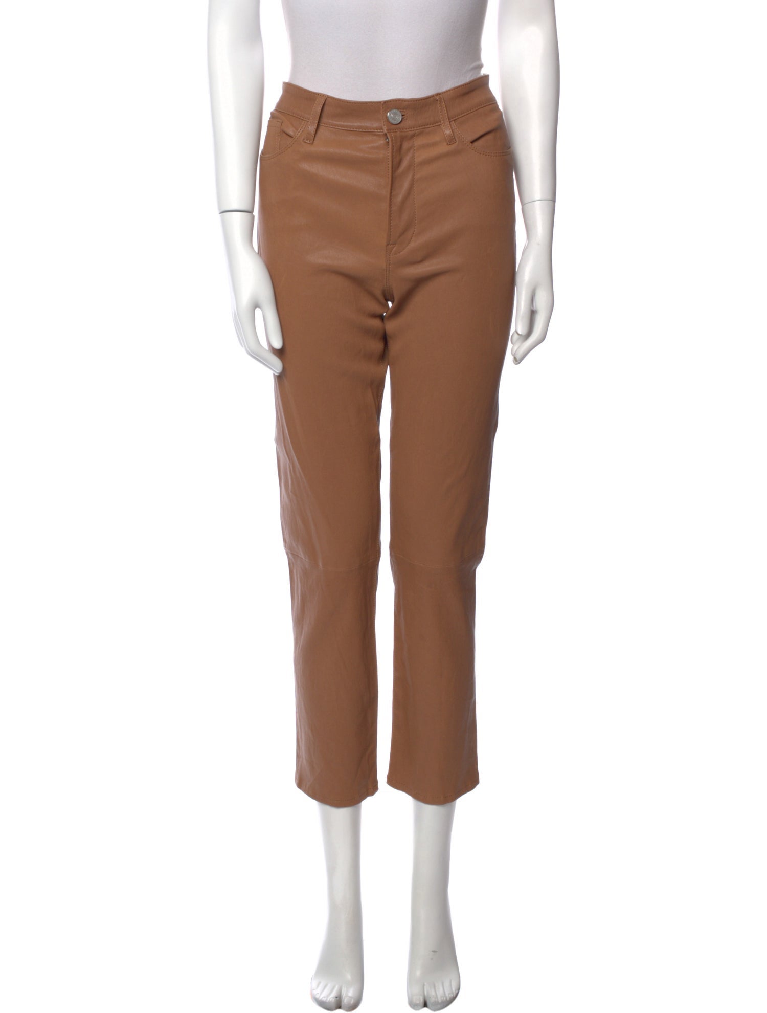 FRAME Lamb Leather Straight Leg Pants