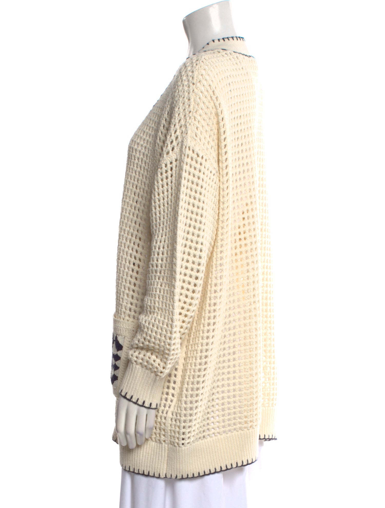 FRAME Printed V-Neck Sweater