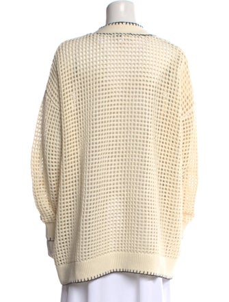 FRAME Printed V-Neck Sweater