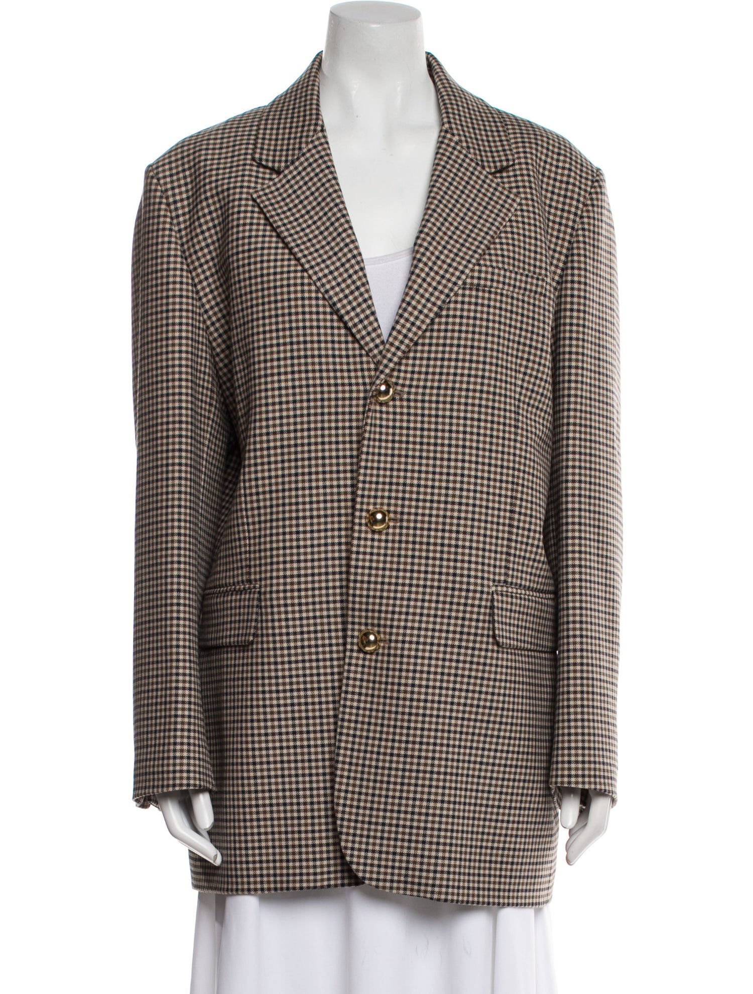 FRAME Houndstooth Print Peacoat w/ Tags