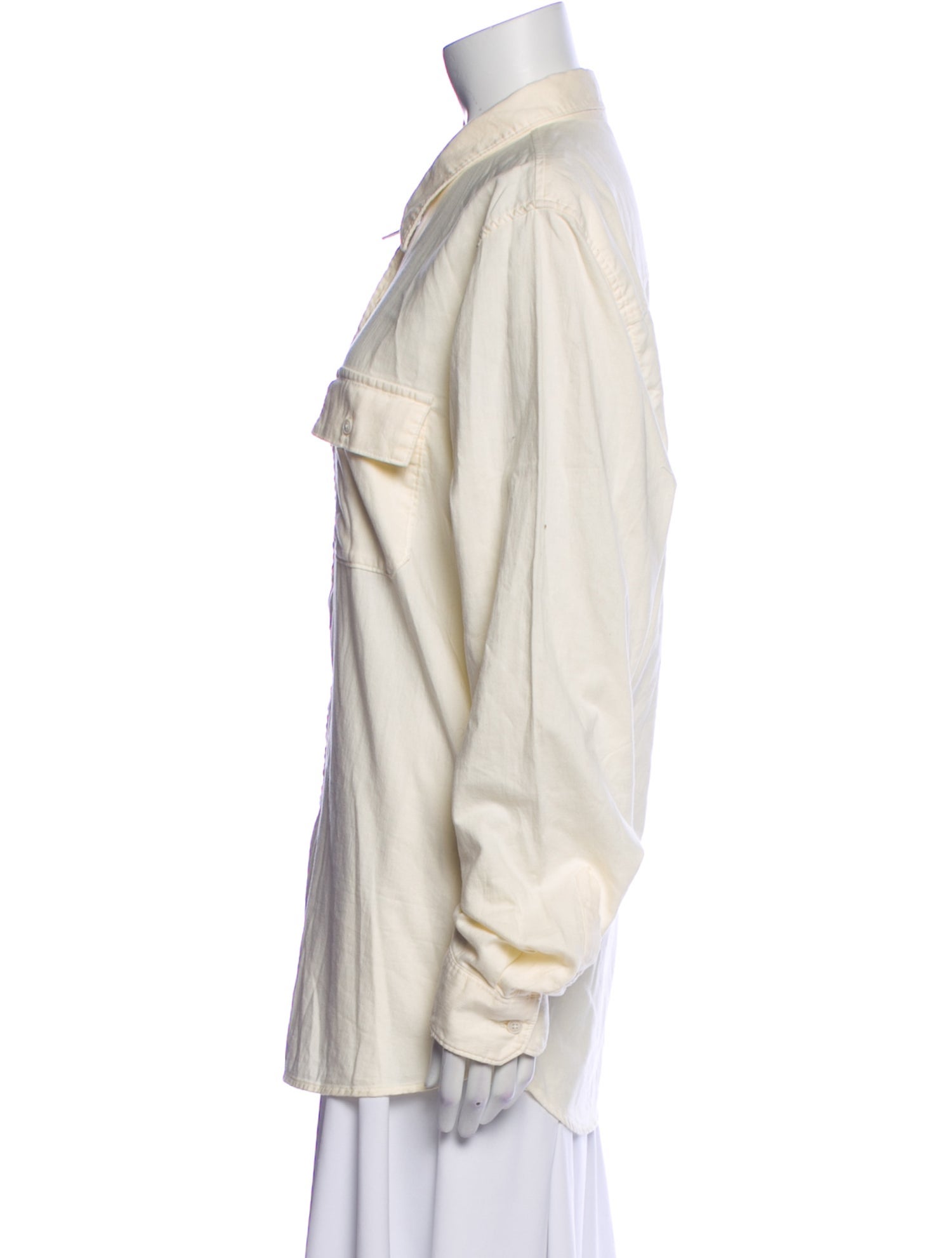 FRAME Long Sleeve Button-Up Top