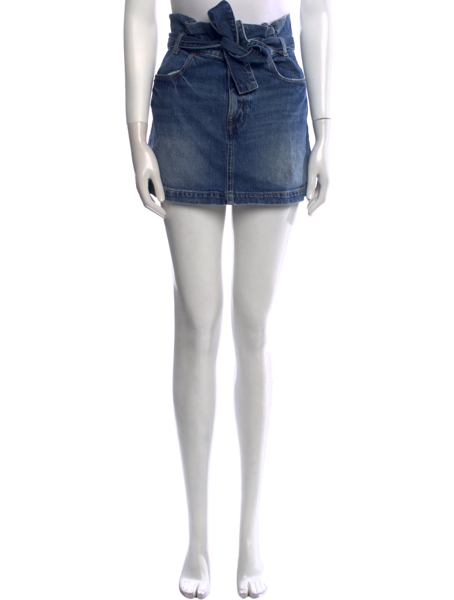 FRAME Distressed Accents Mini Skirt