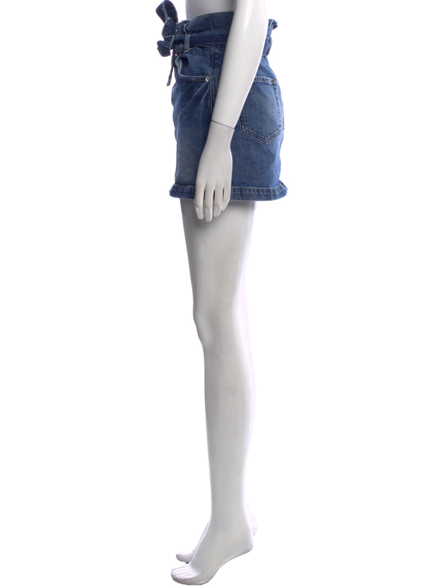 FRAME Distressed Accents Mini Skirt