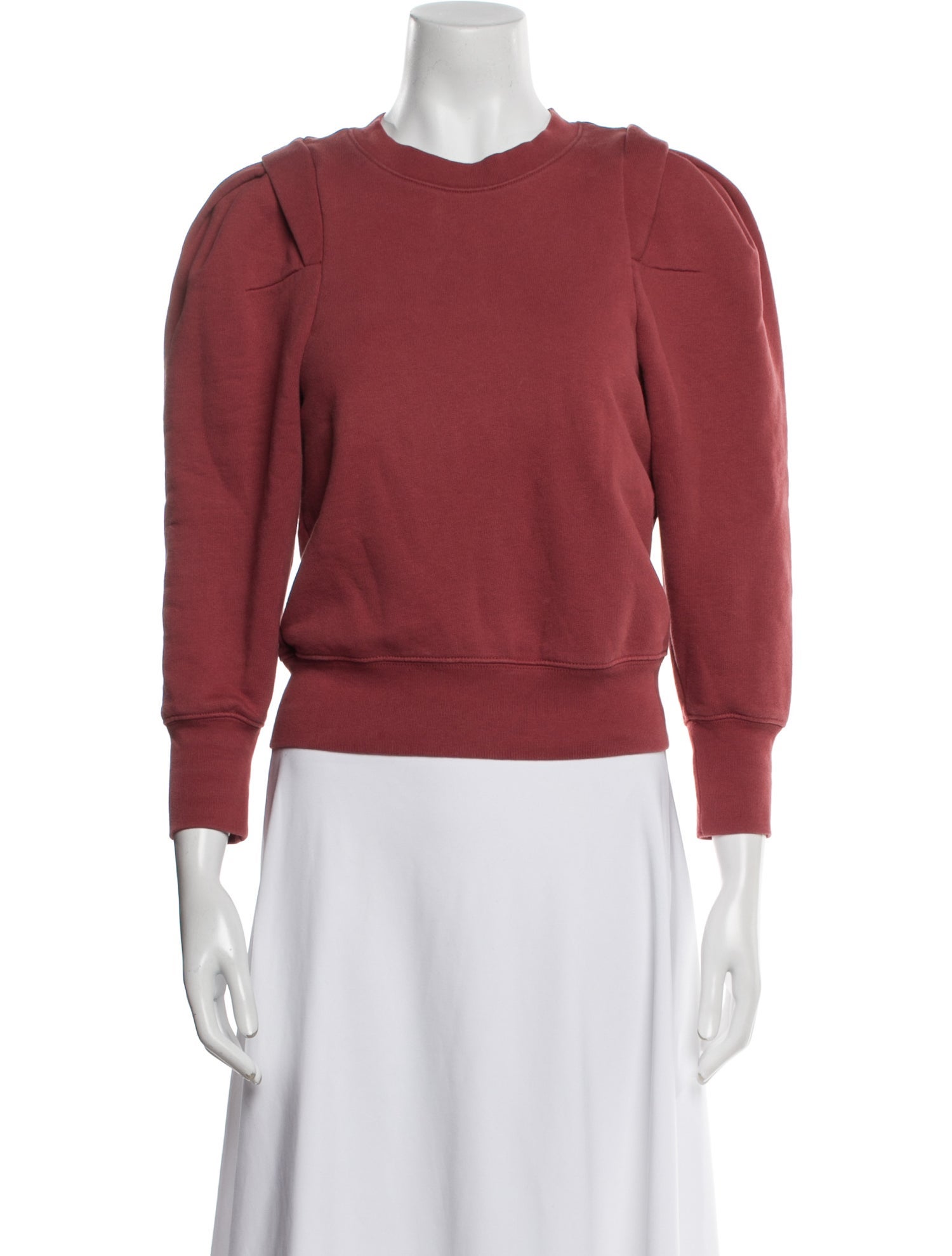 FRAME Crew Neck Three-Quarter Sleeve Sweatshirt