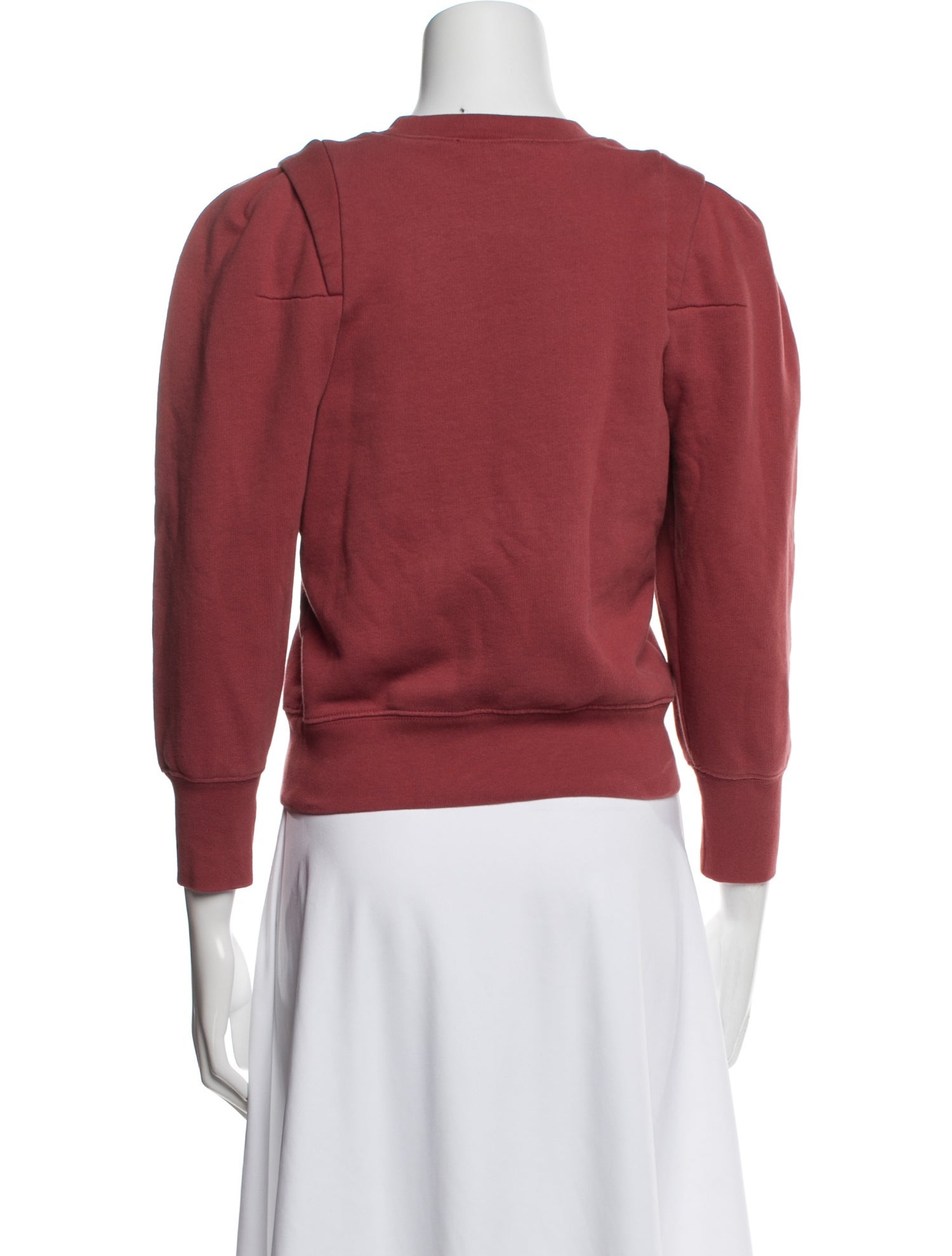 FRAME Crew Neck Three-Quarter Sleeve Sweatshirt