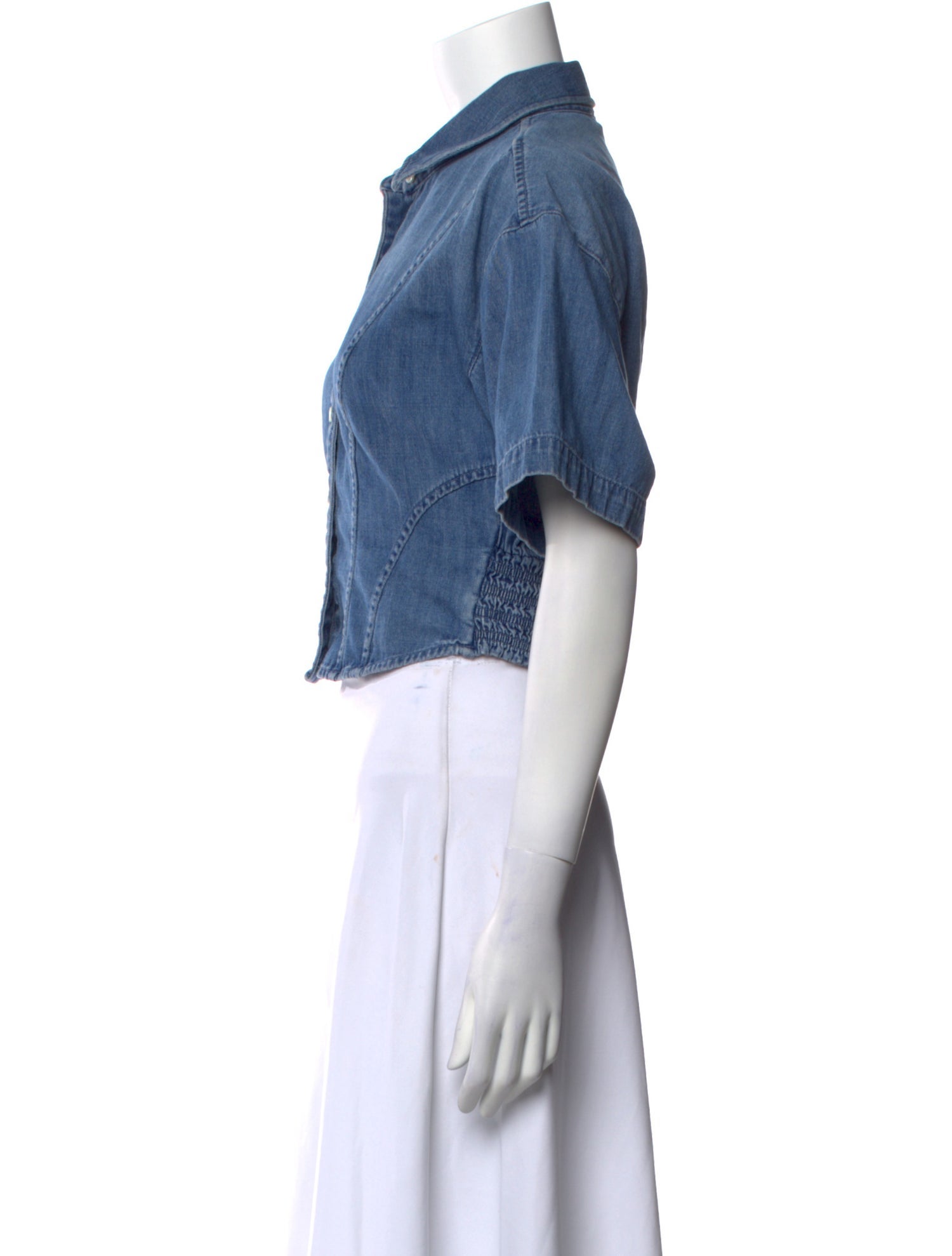 FRAME Short Sleeve Crop Top