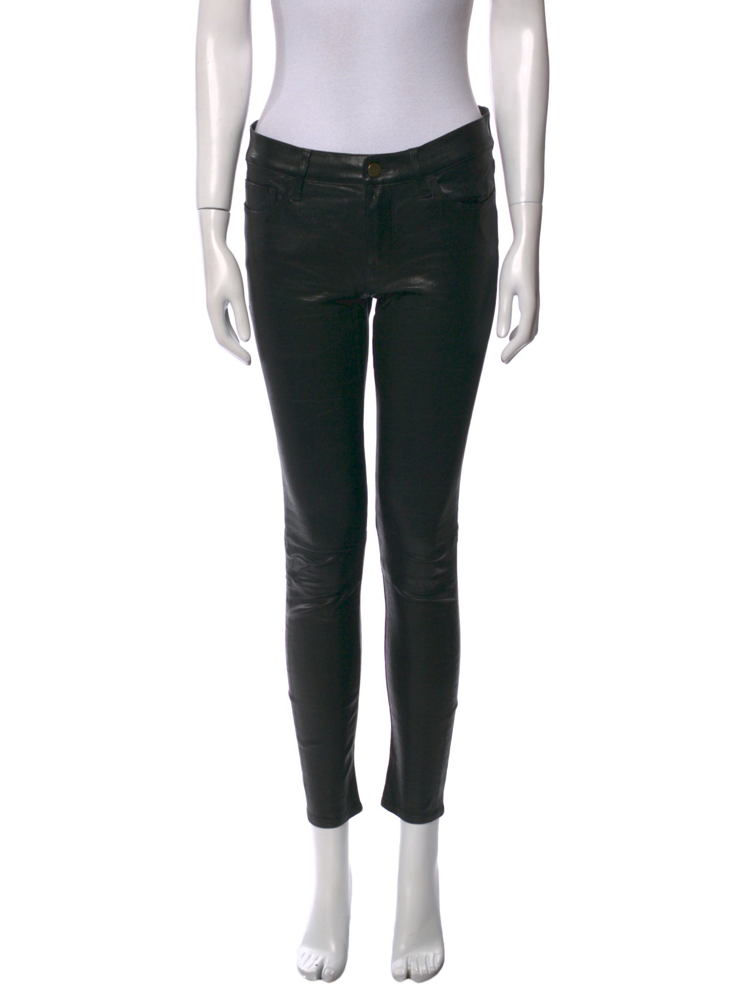 FRAME Lamb Leather Skinny Leg Pants