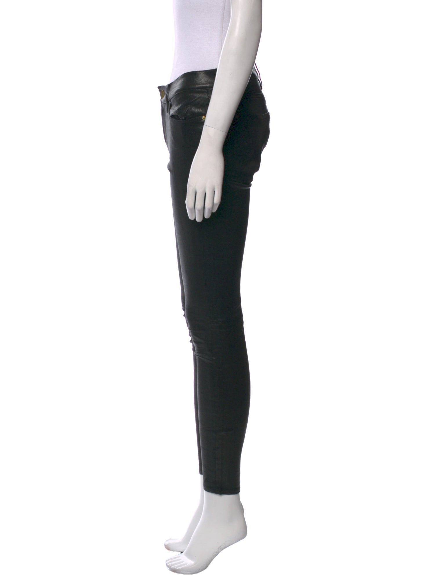 FRAME Lamb Leather Skinny Leg Pants