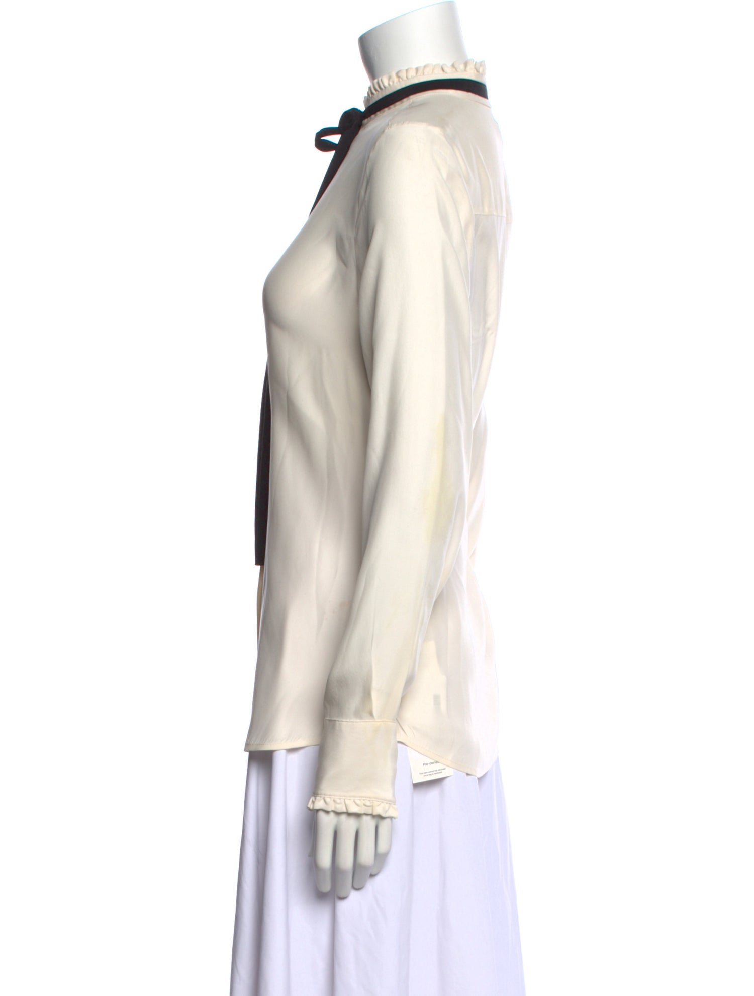 FRAME Silk Mock Neck Blouse