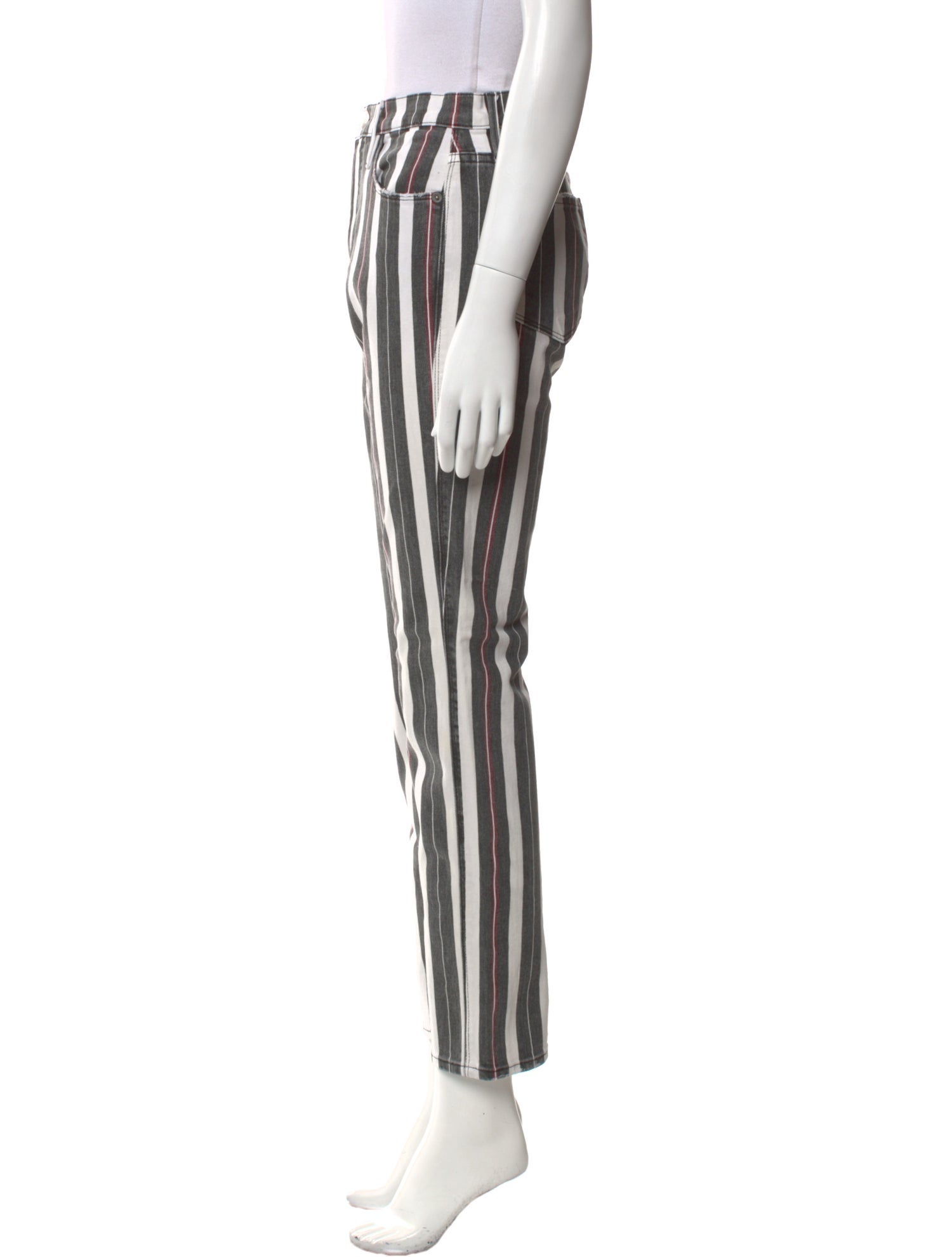 FRAME Striped Straight Leg Pants