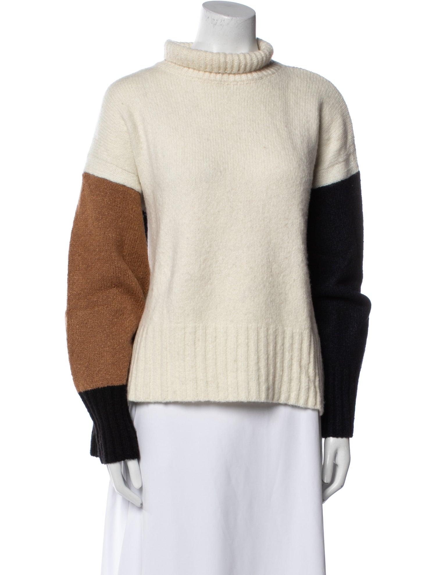 FRAME Virgin Wool Colorblock Pattern Sweater