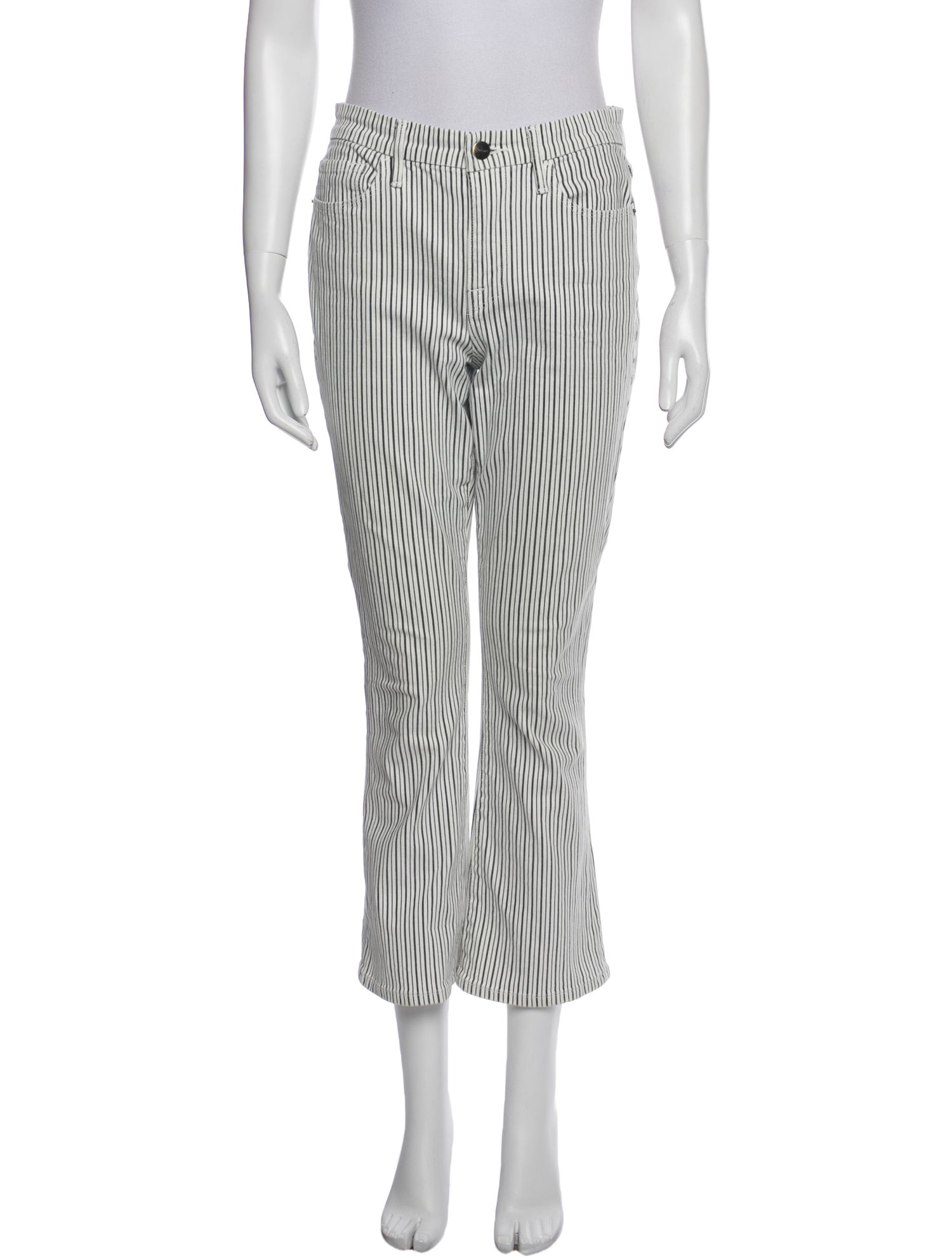 FRAME Striped Straight Leg Pants