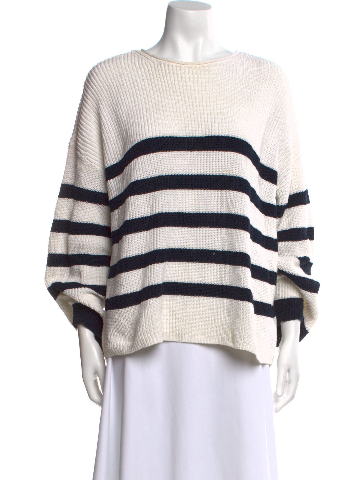 FRAME Striped Scoop Neck Sweater