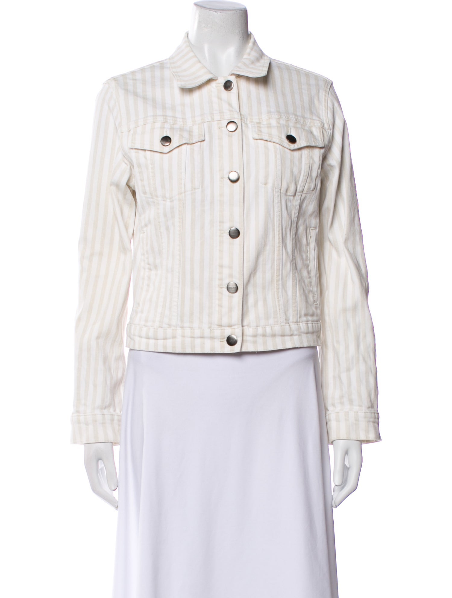 FRAME Striped Denim Jacket