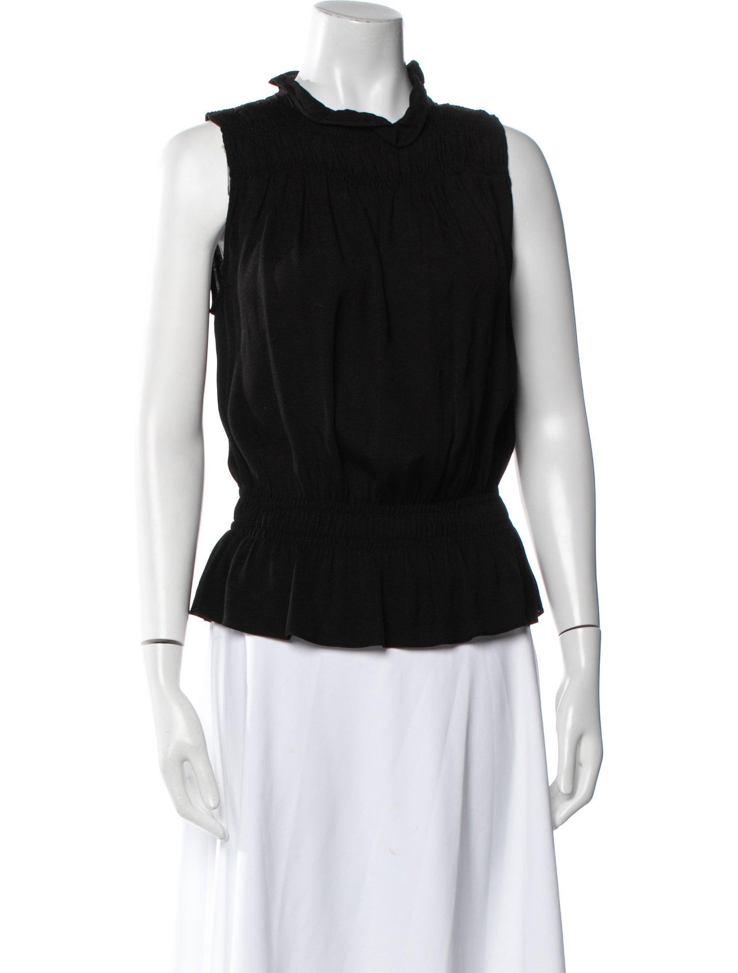 FRAME Mock Neck Sleeveless Top