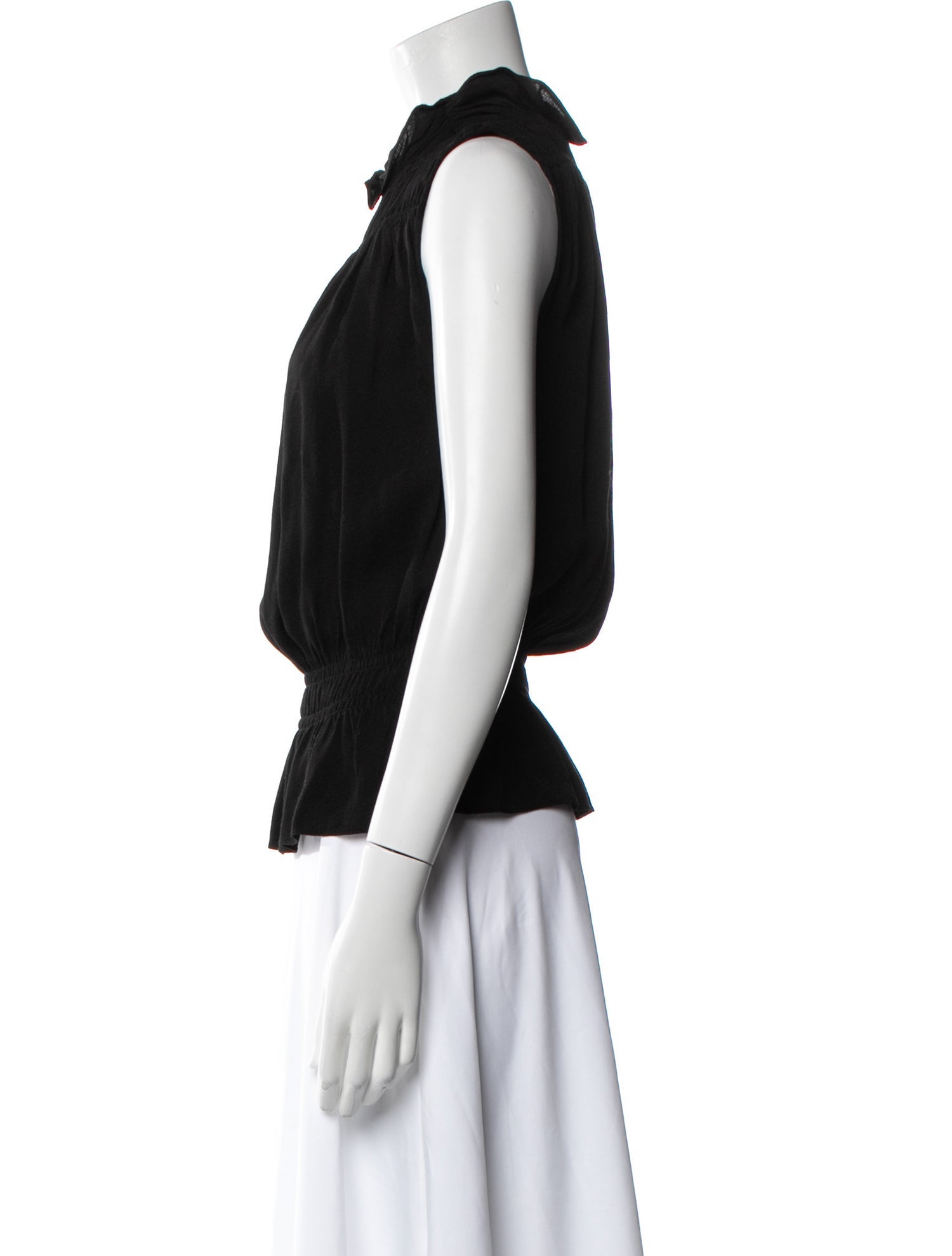 FRAME Mock Neck Sleeveless Top