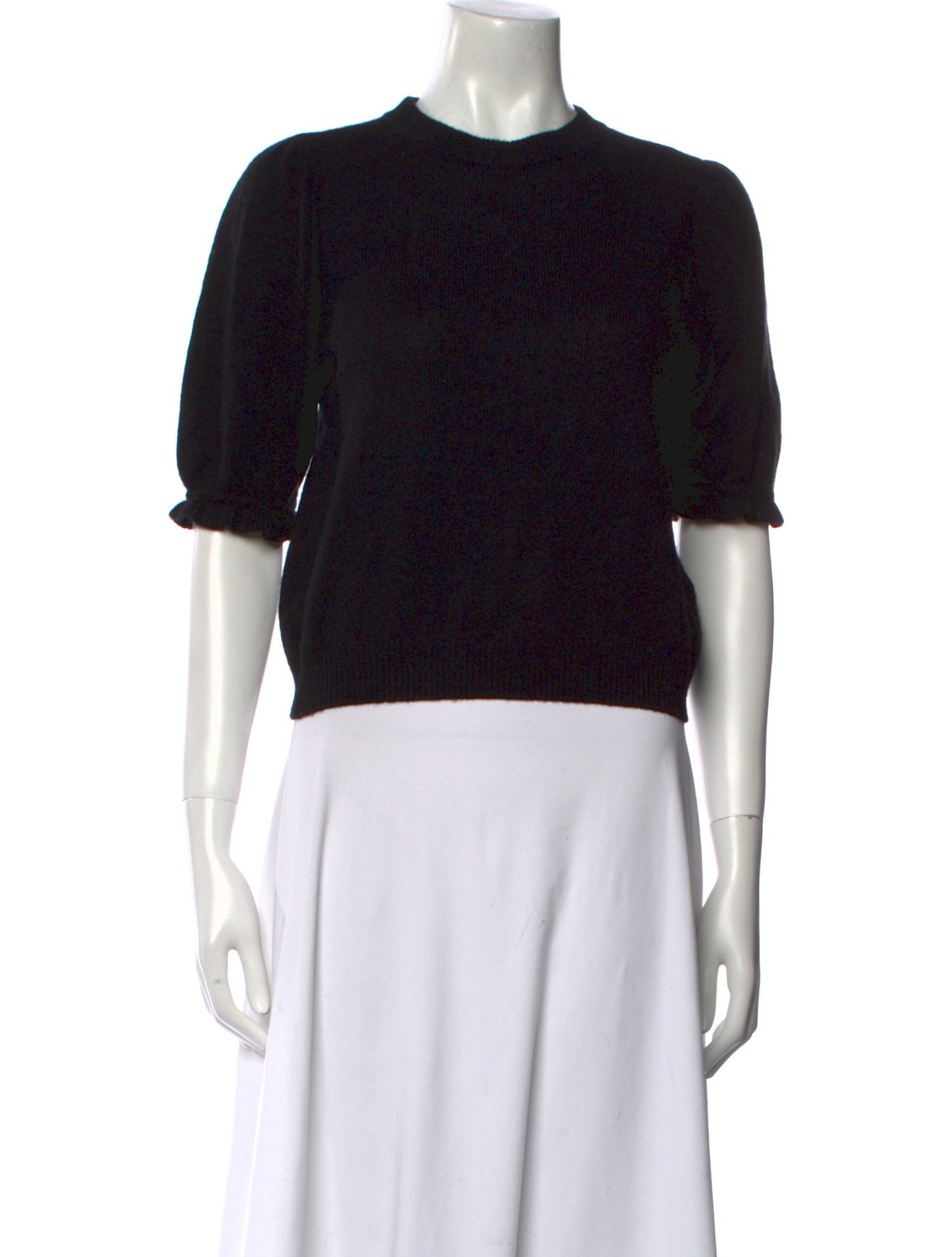 FRAME Cashmere Crew Neck Crop Top