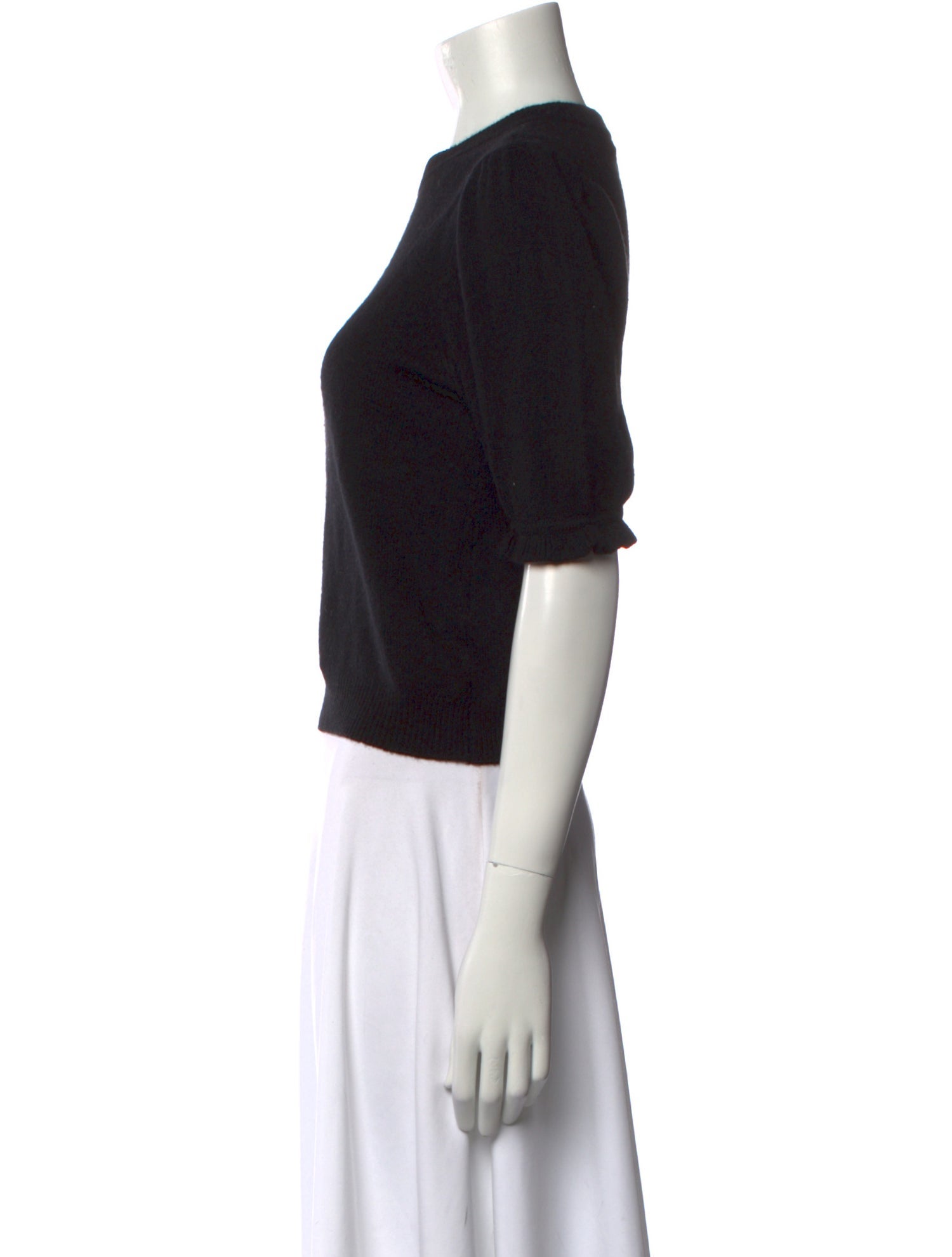 FRAME Cashmere Crew Neck Crop Top