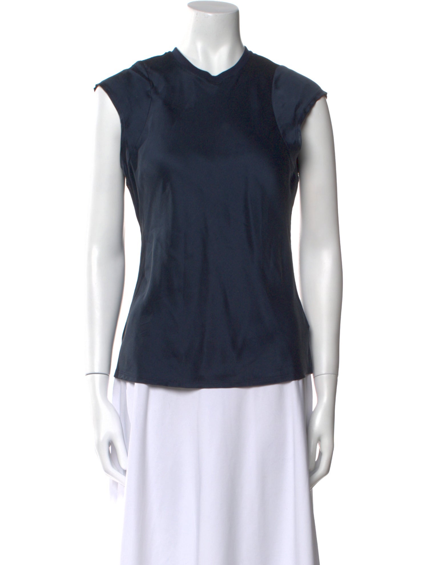 FRAME Silk Crew Neck Top