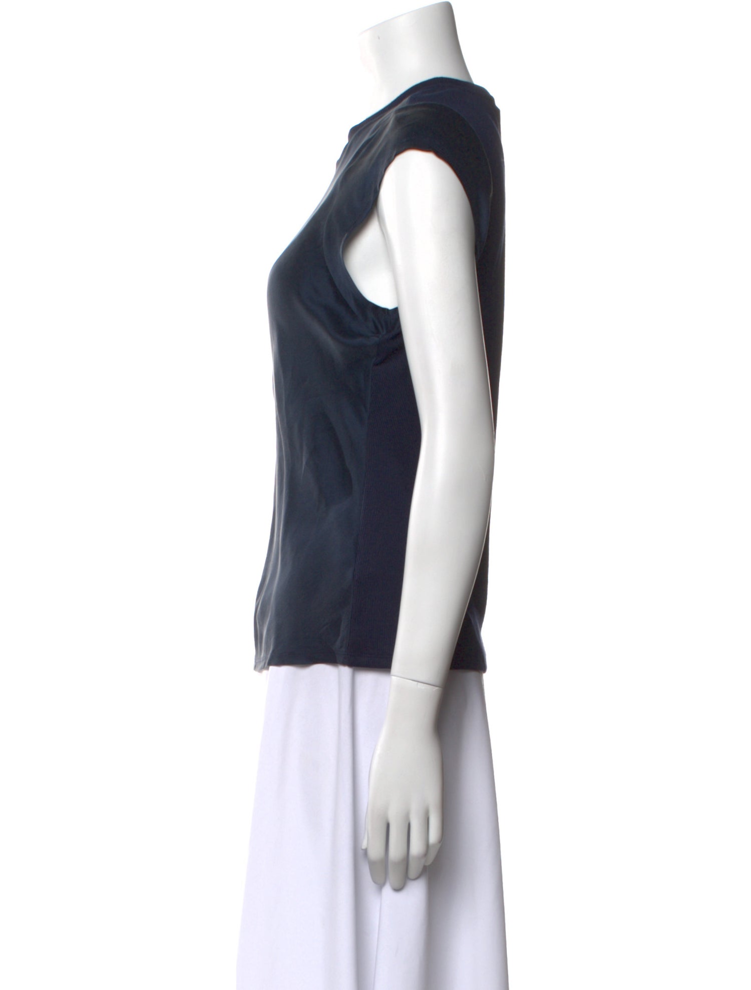 FRAME Silk Crew Neck Top