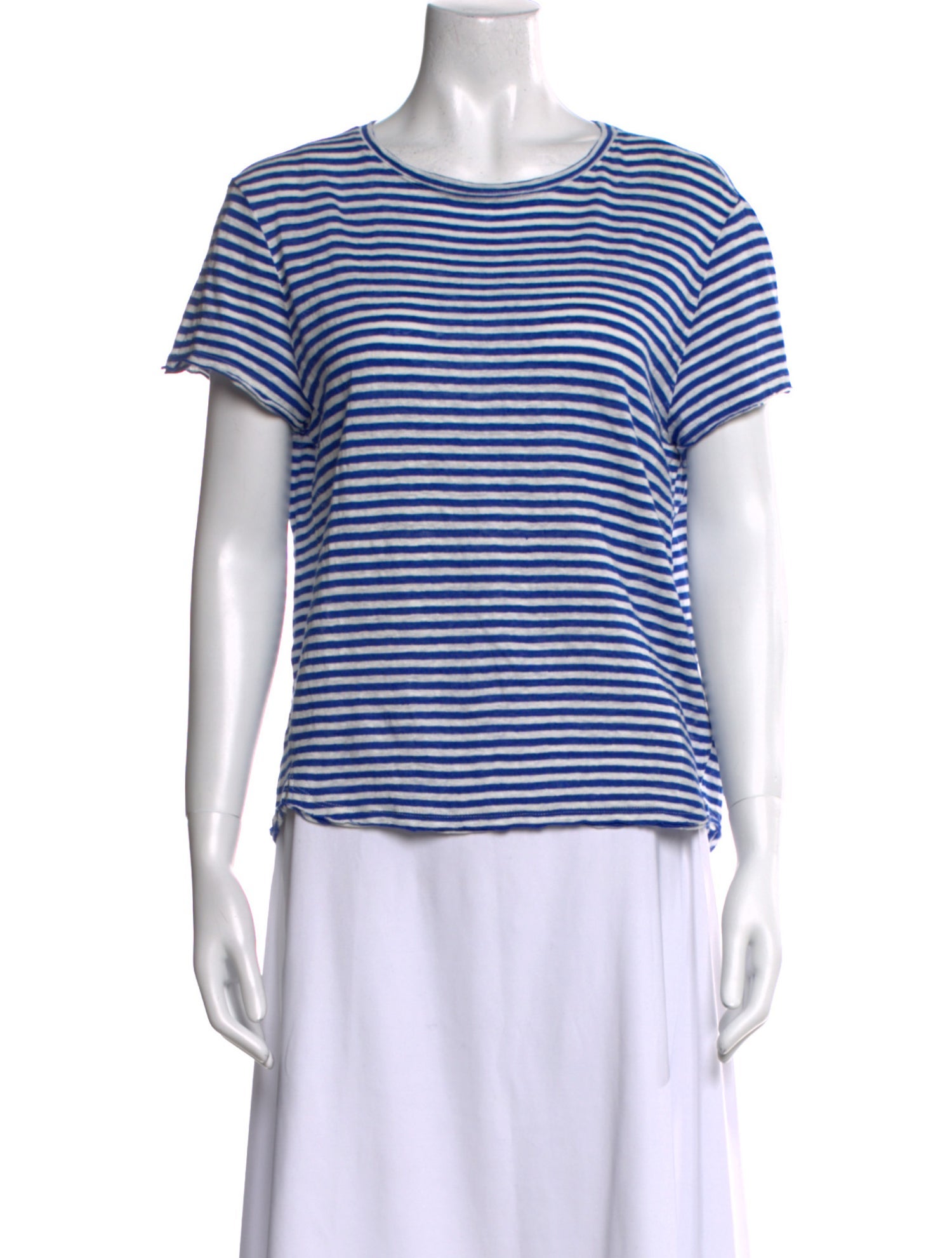 FRAME Linen Striped T-Shirt