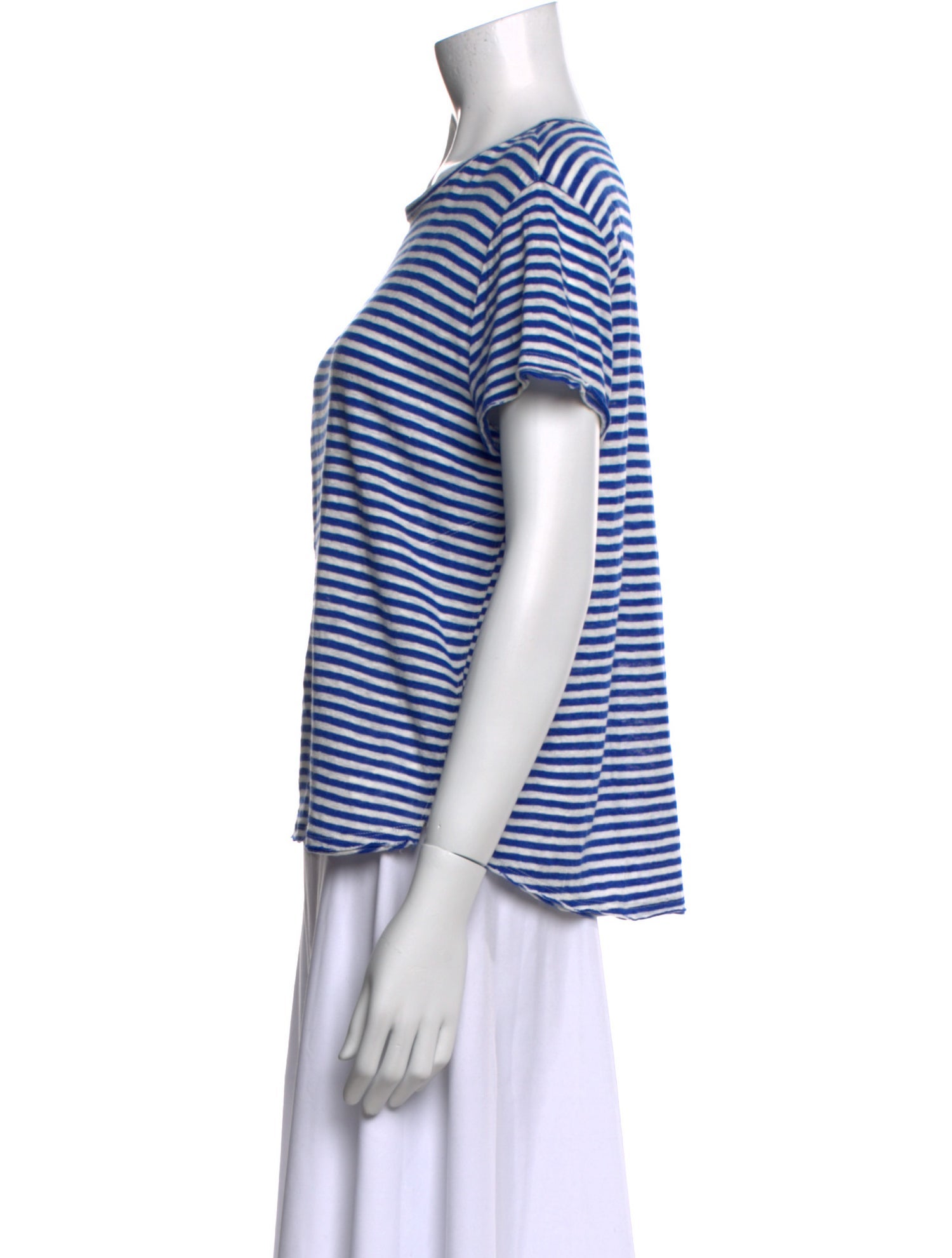 FRAME Linen Striped T-Shirt