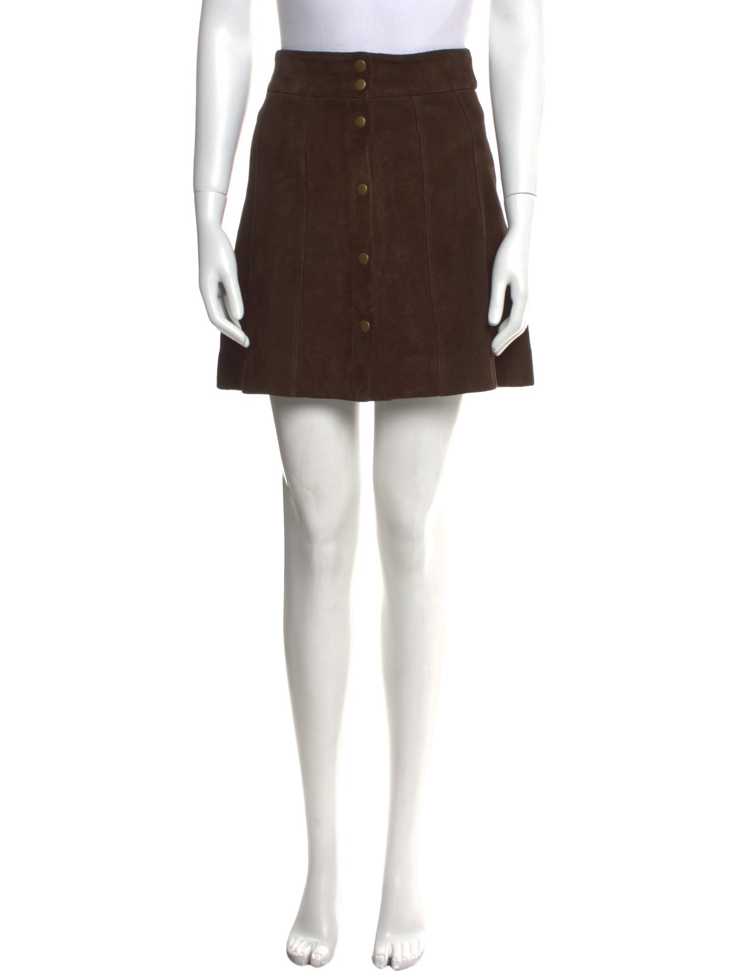 FRAME Leather Mini Skirt