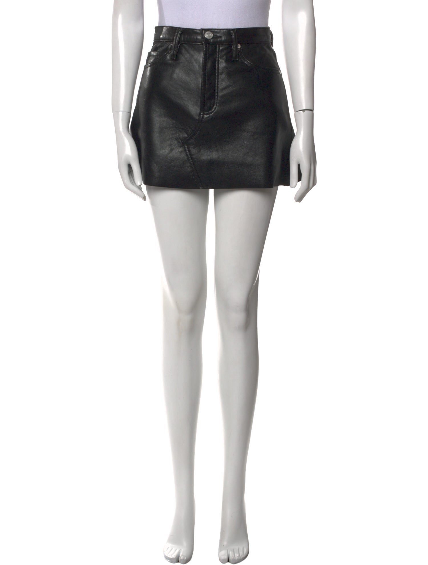 FRAME Distressed Accents Mini Skirt