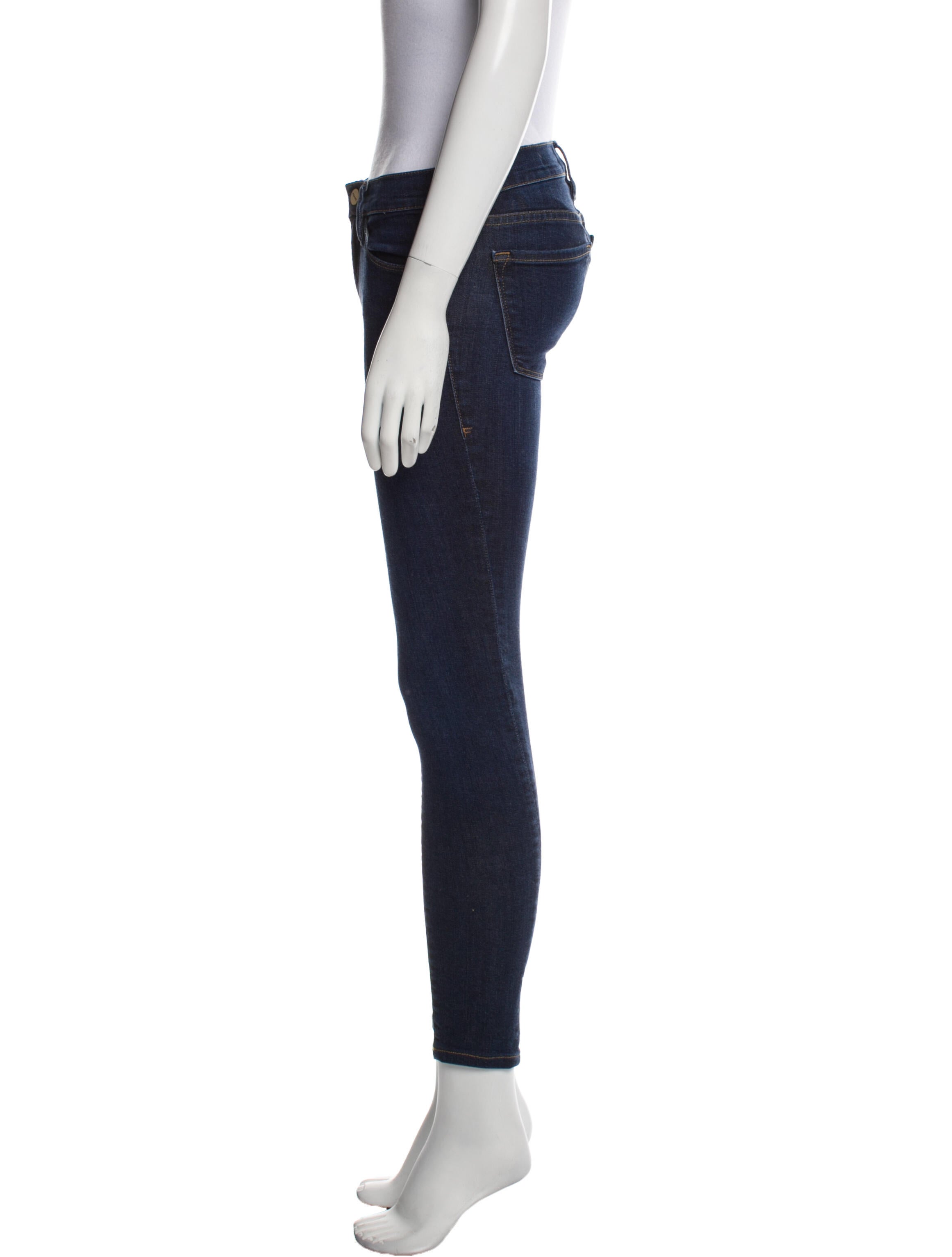 FRAME Mid-Rise Skinny Leg Jeans