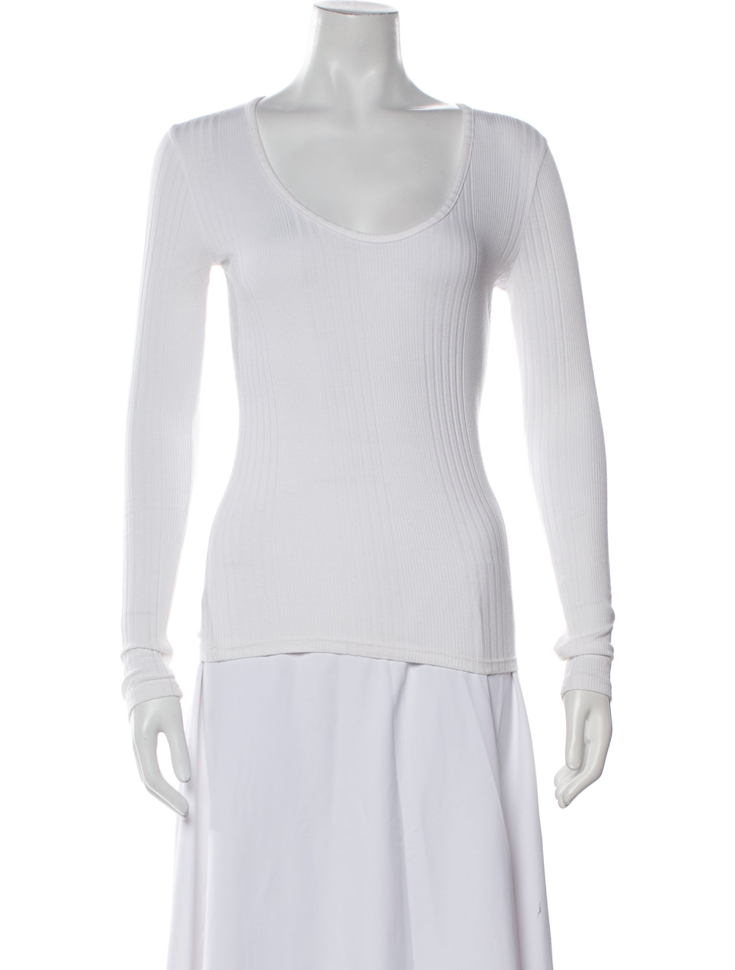 FRAME Scoop Neck Long Sleeve Top