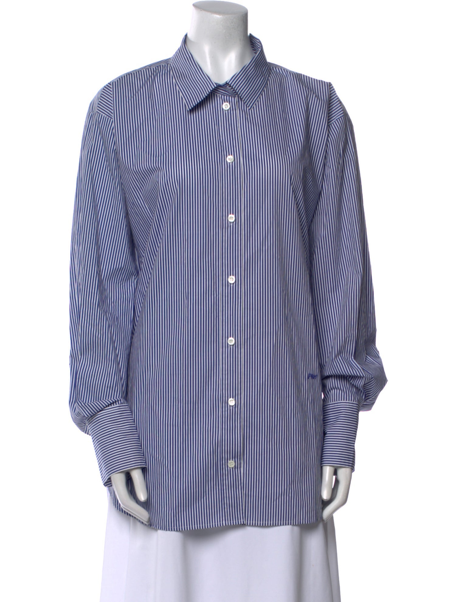 FRAME Striped Long Sleeve Button-Up Top w/ Tags