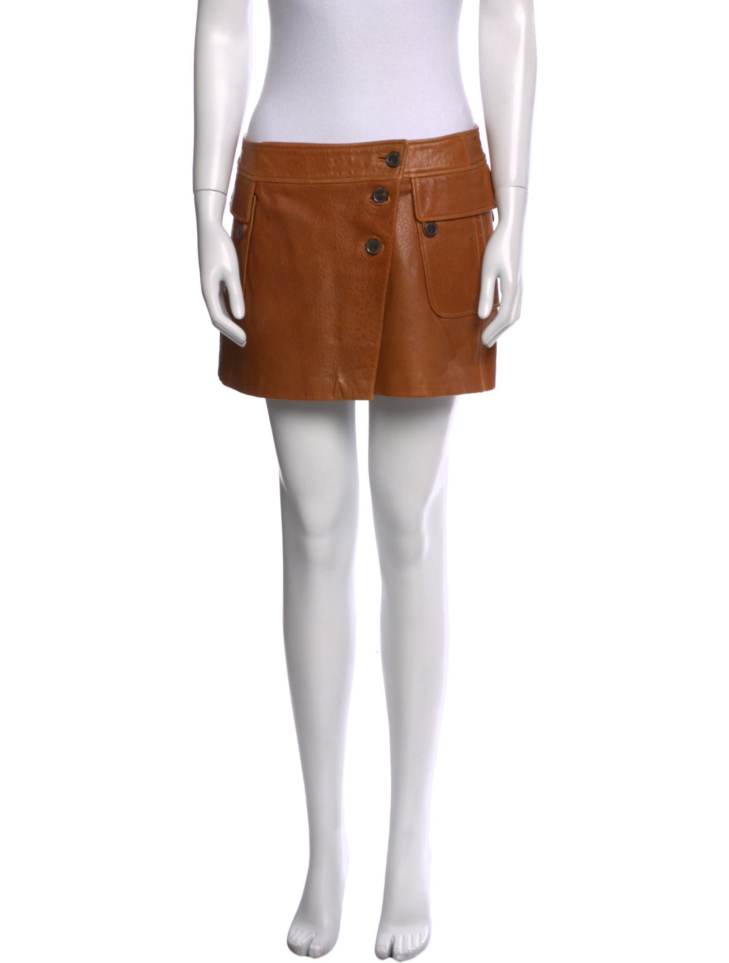 FRAME Lamb Leather Mini Skirt w/ Tags