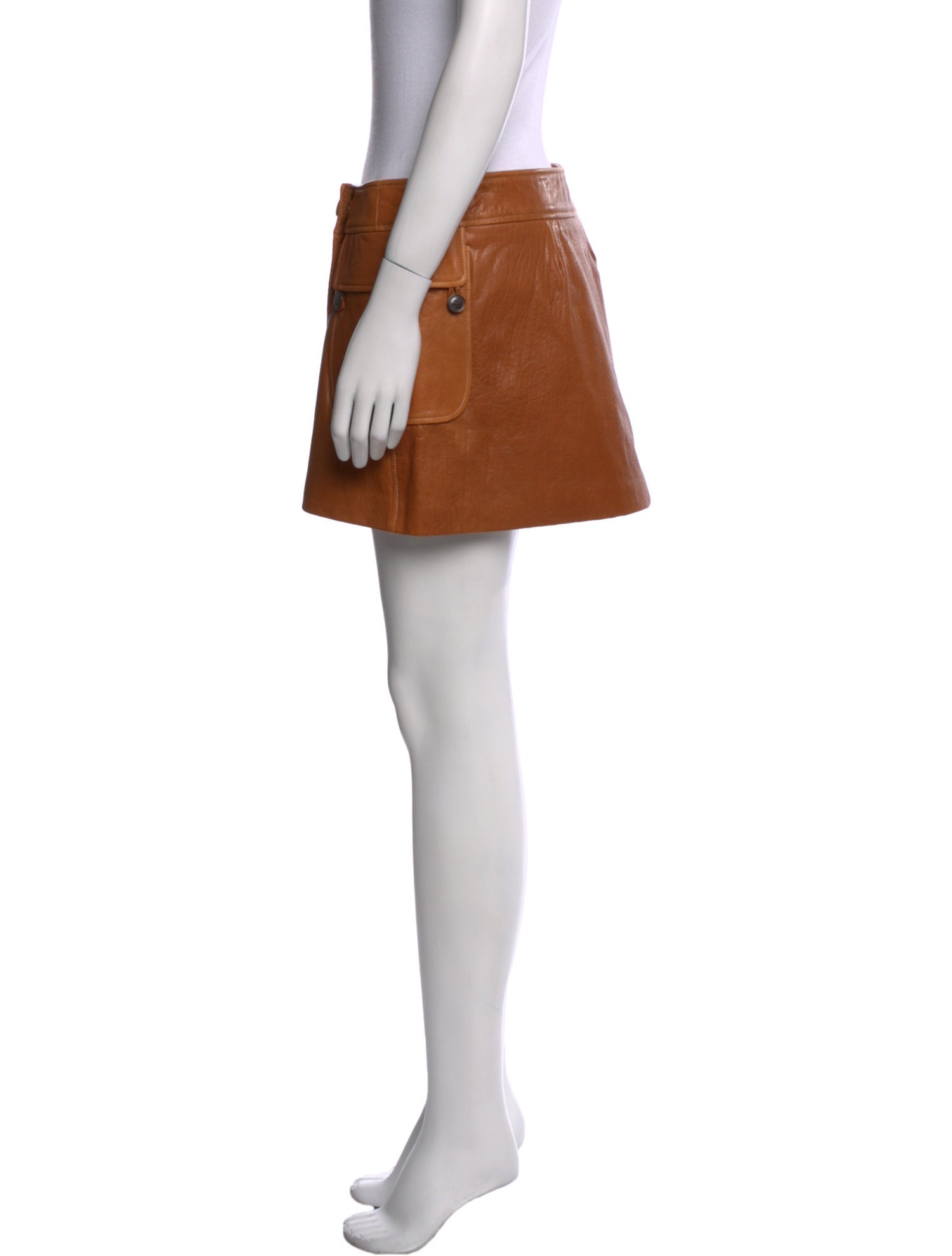 FRAME Lamb Leather Mini Skirt w/ Tags